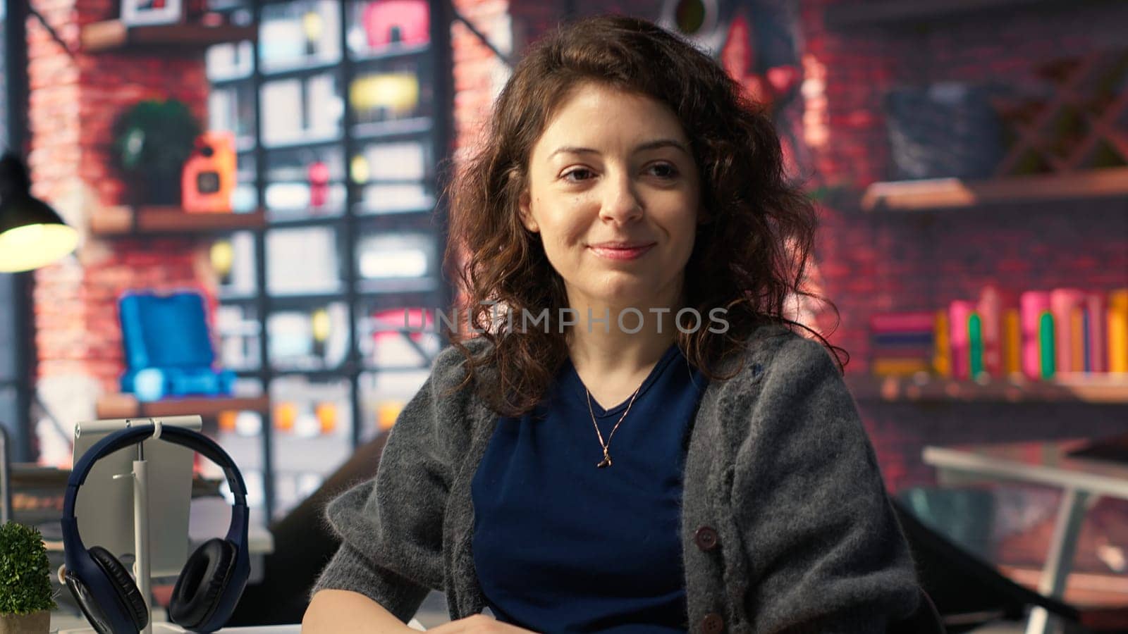 Software developer at agency office coding on her computer, creating a software and works on implementing algorithms. IT expert building applications with a programming interface. Camera B.