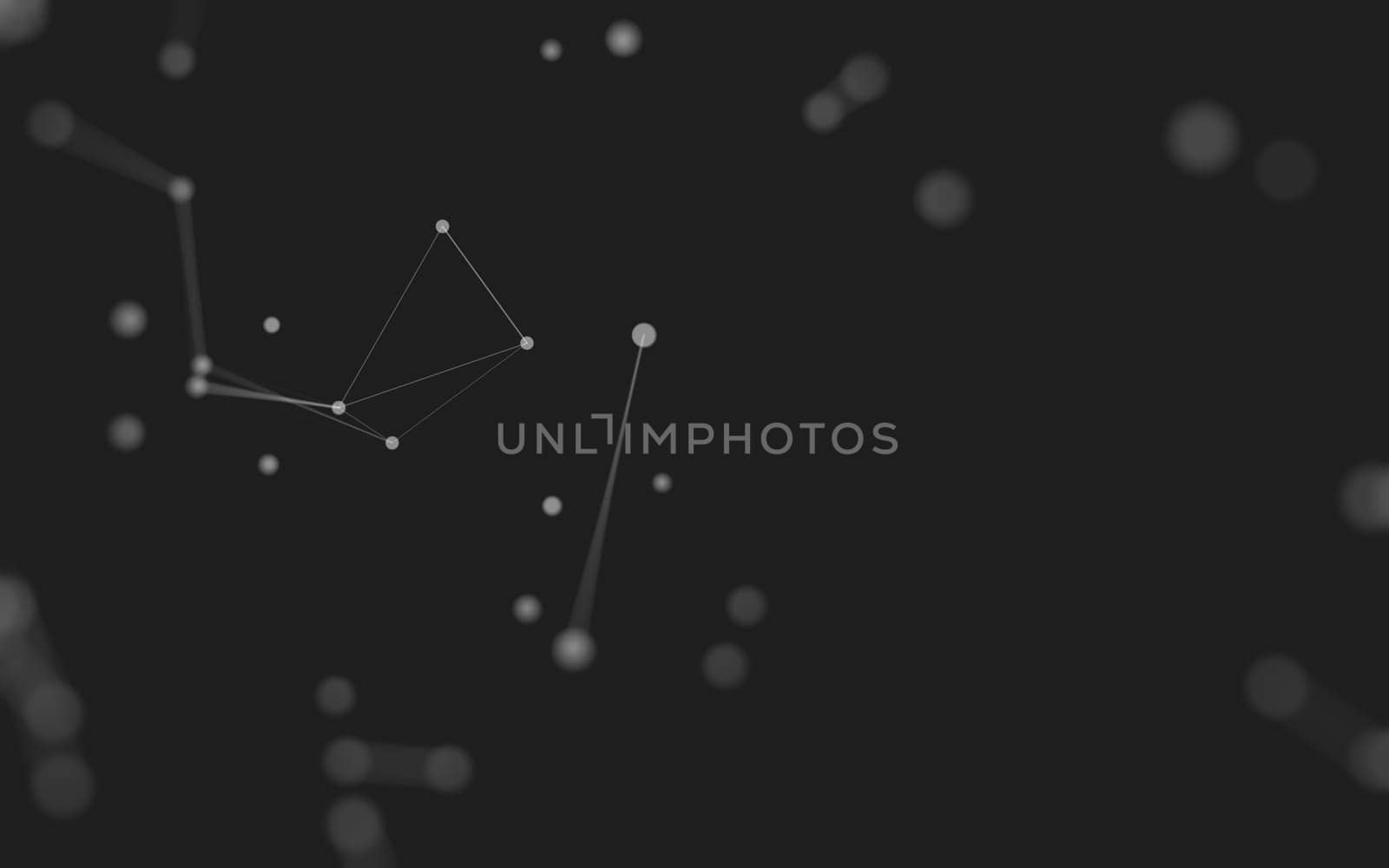 3d Abstract background. Molecules technology with polygonal shapes, connecting dots and lines. Connection structure. Big data visualization. 3d background. 