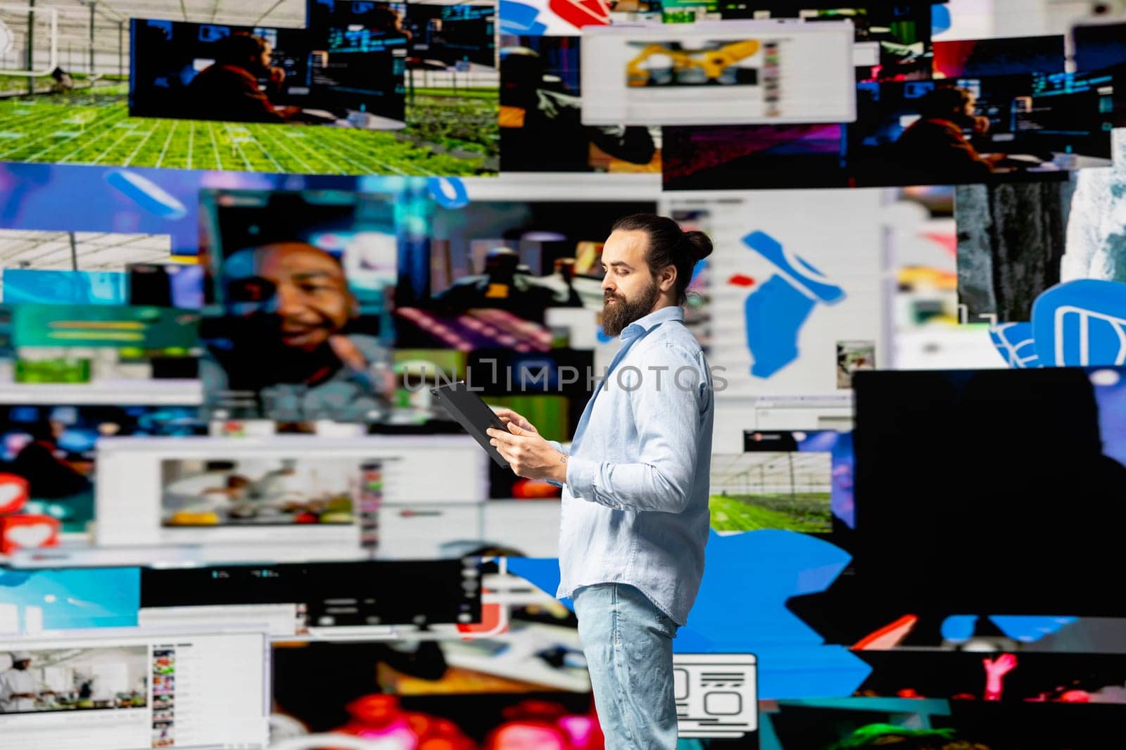 Content creator connecting with a global social media audience through mobile technology, using digital tools for storytelling and branding to build influence, engagement and online presence.
