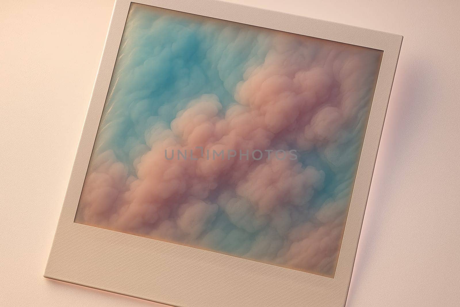 Macro of Instant Film Emulsion Developing in Bright Pastel High-Key Light