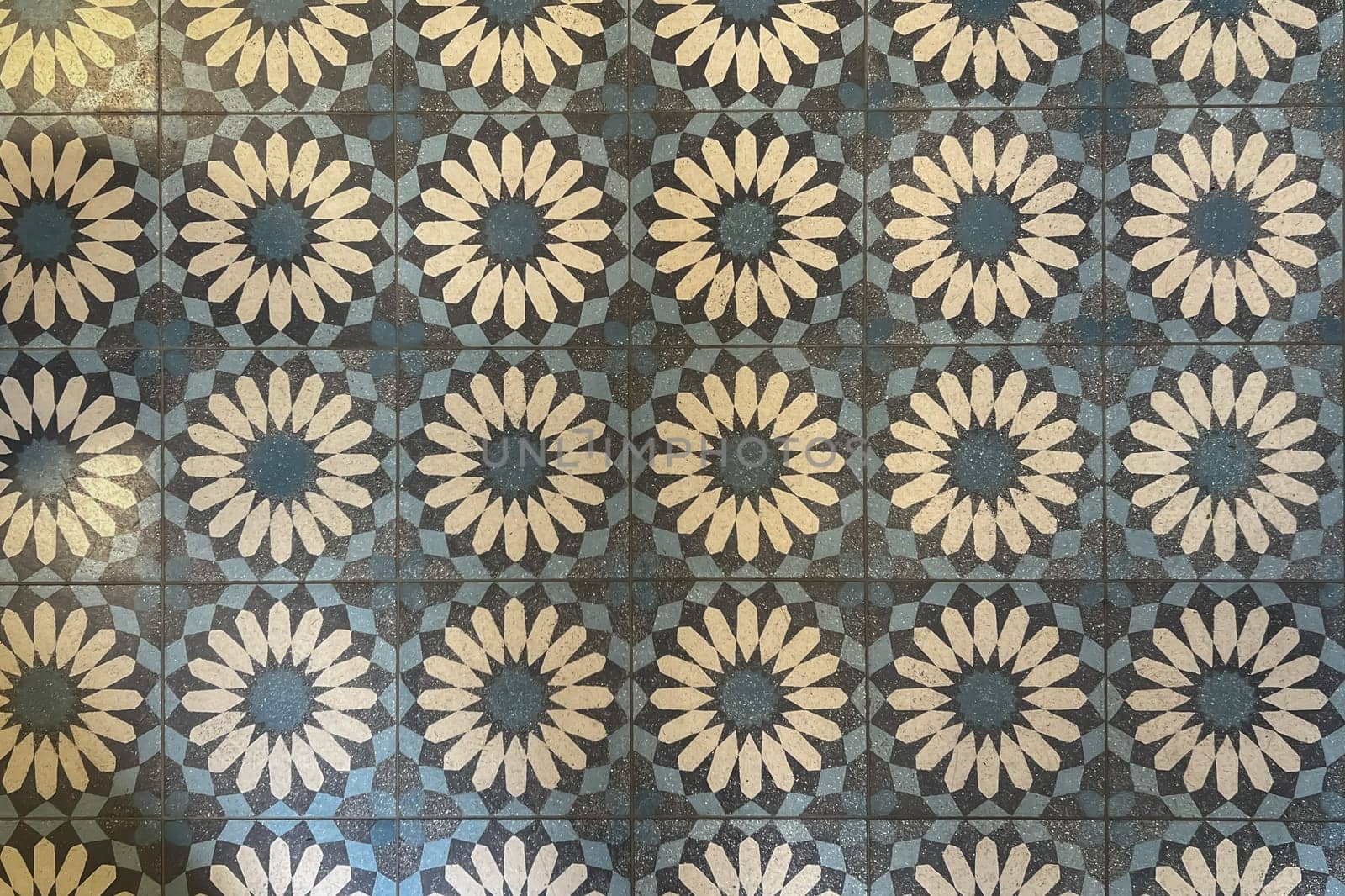 Portuguese azulejos tiles. Watercolor seamless pattern