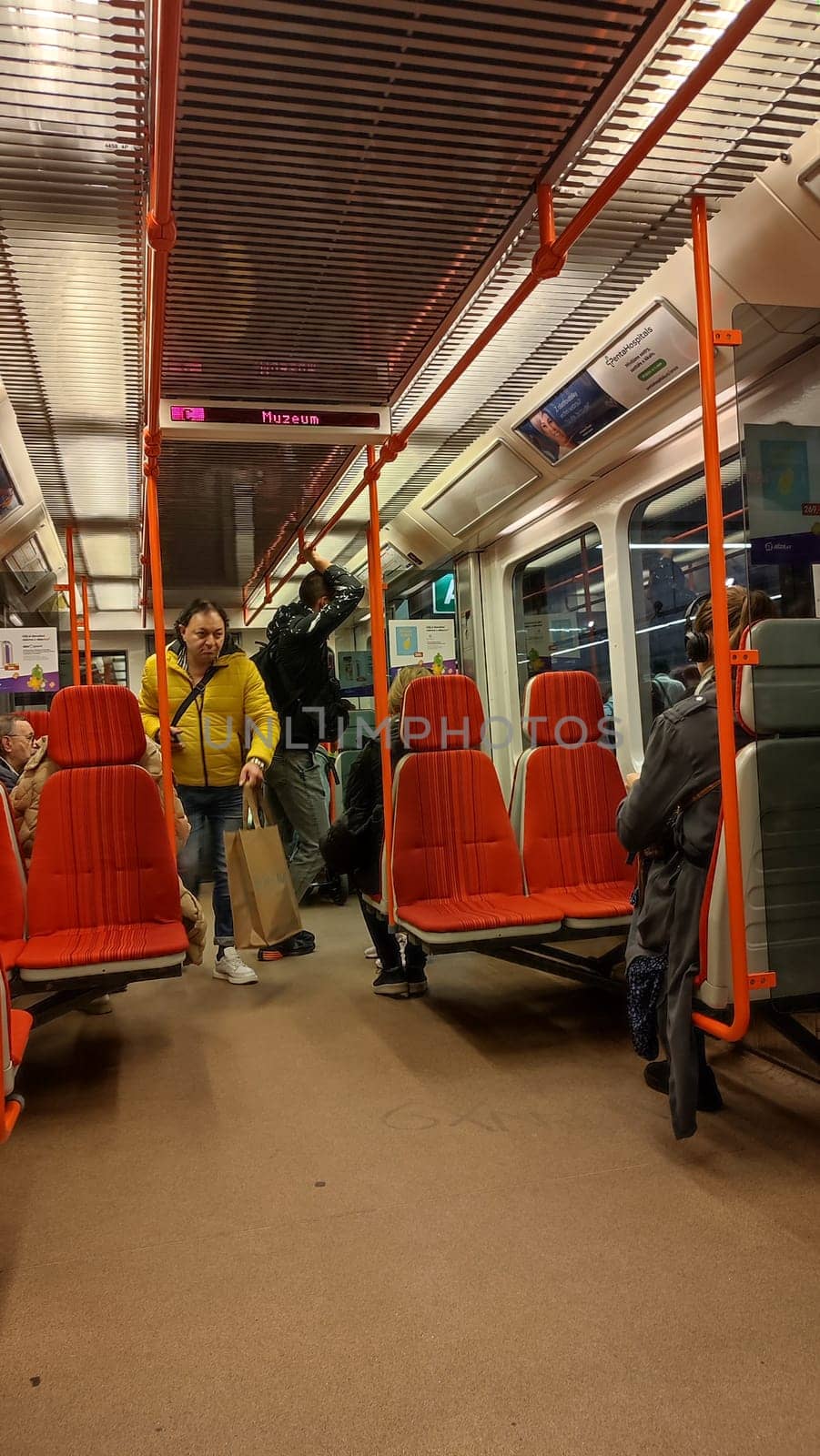 October 23 2024, Prague Czech Republic Europe, Train empty passengers editorial shotlisttravel travel tourism transport industry industrial platform place destination objects . High quality photo
