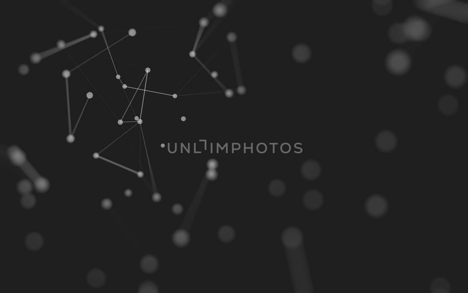 3d Abstract background. Molecules technology with polygonal shapes, connecting dots and lines. Connection structure. Big data visualization. 3d background. 