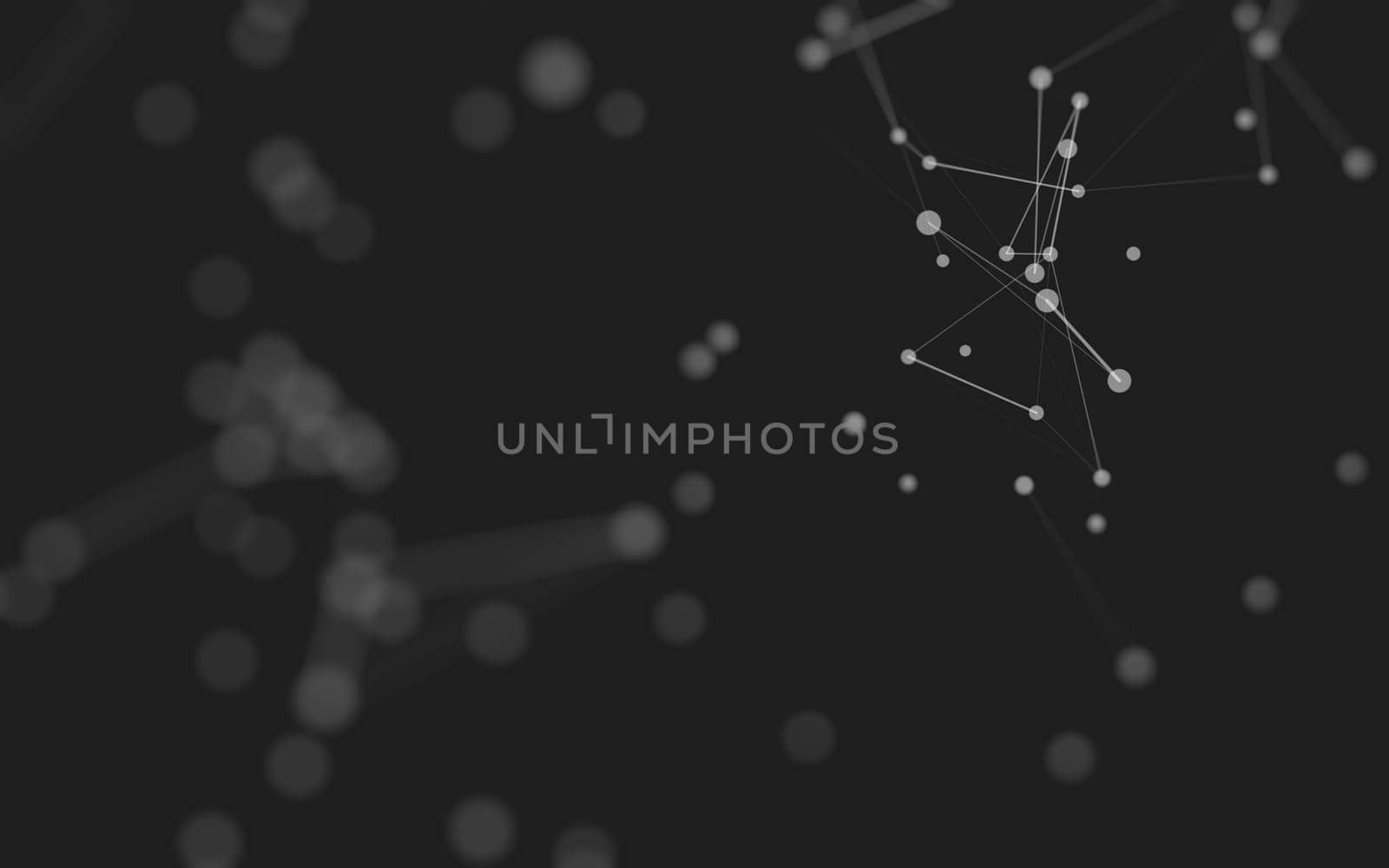 3d Abstract background. Molecules technology with polygonal shapes, connecting dots and lines. Connection structure. Big data visualization. 3d background. 