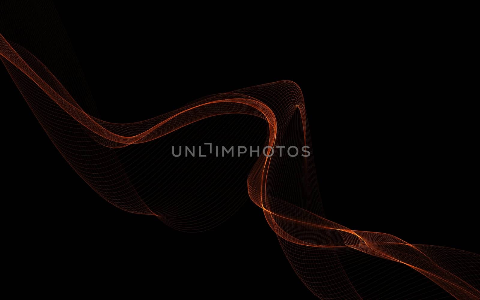 Dark abstract background with a glowing abstract waves, abstract background
