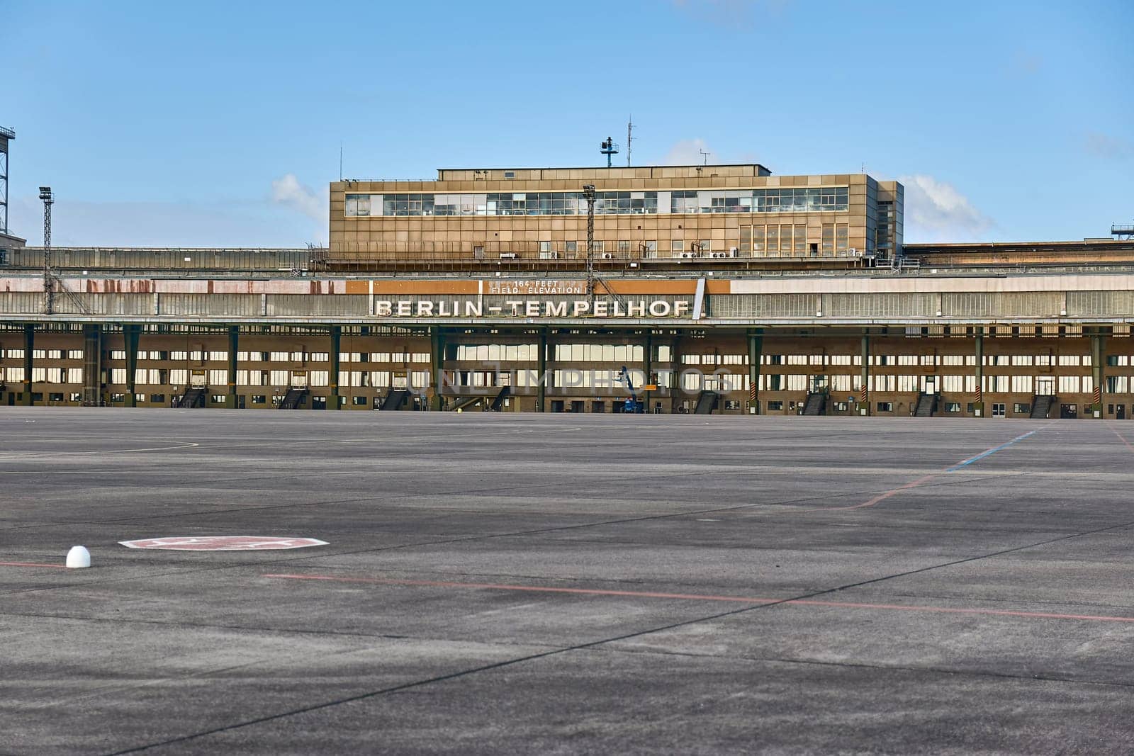 Berlin, Germany - October 23, 2021: Berlin Tempelhof airport, now closed. Was the main airport for Berlin durind several decades, from 1923 to 2008