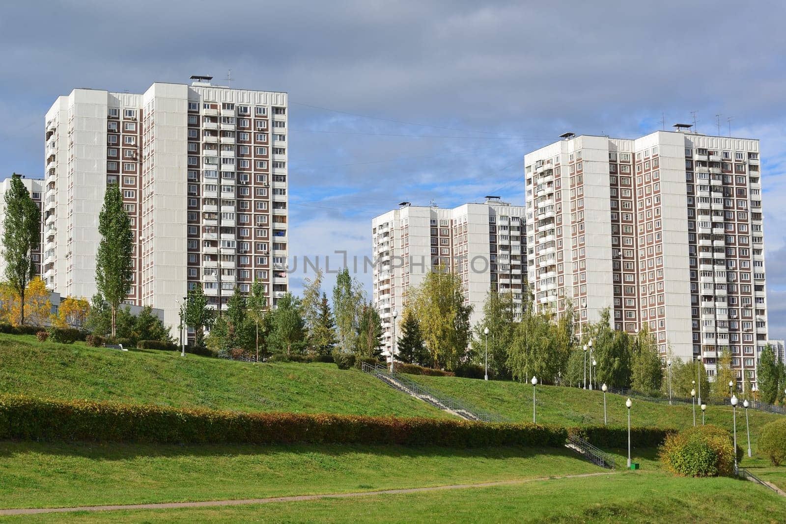 houses of a layout volumetric planning elements in Zelenograd Moscow, Russia