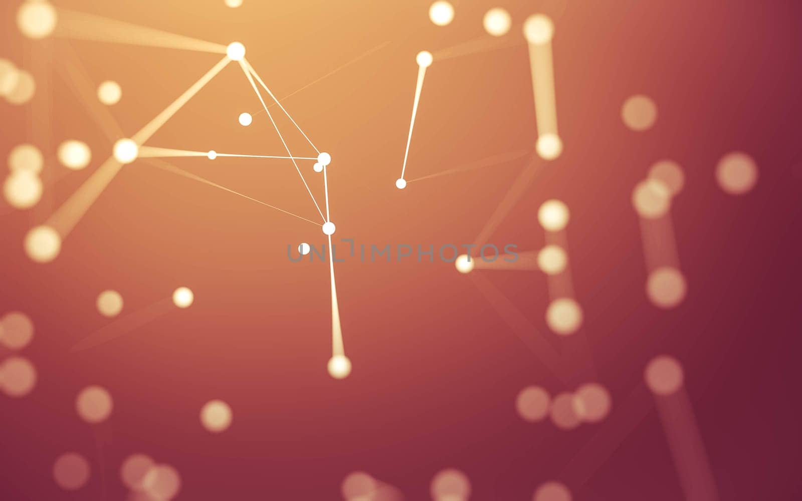 3d Abstract background. Molecules technology with polygonal shapes, connecting dots and lines. Connection structure. Big data visualization. 3d background.