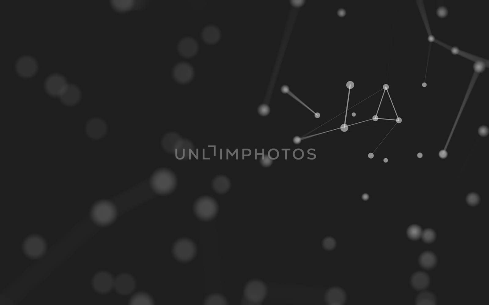 3d Abstract background. Molecules technology with polygonal shapes, connecting dots and lines. Connection structure. Big data visualization. 3d background. 