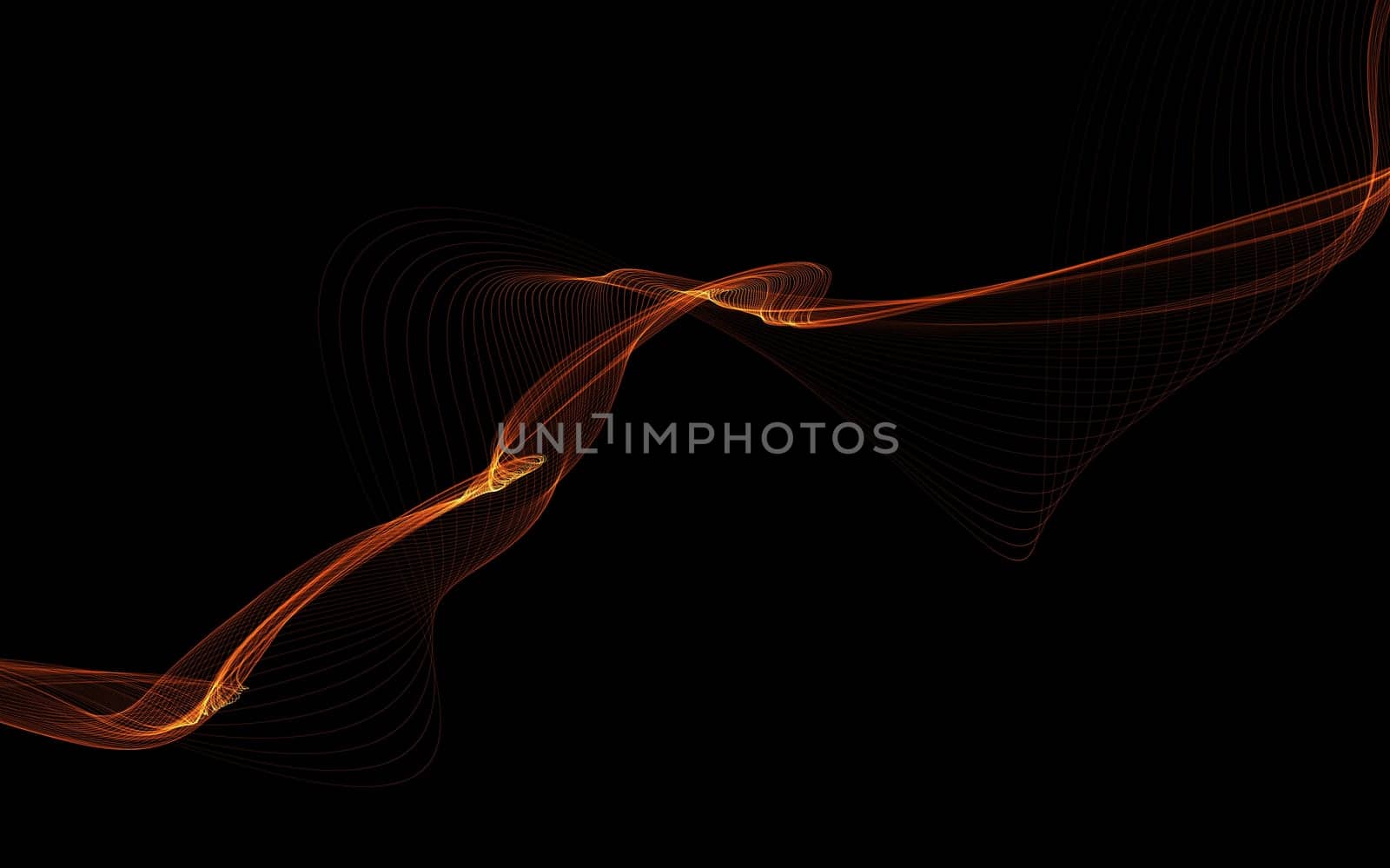 Dark abstract background with a glowing abstract waves, abstract background