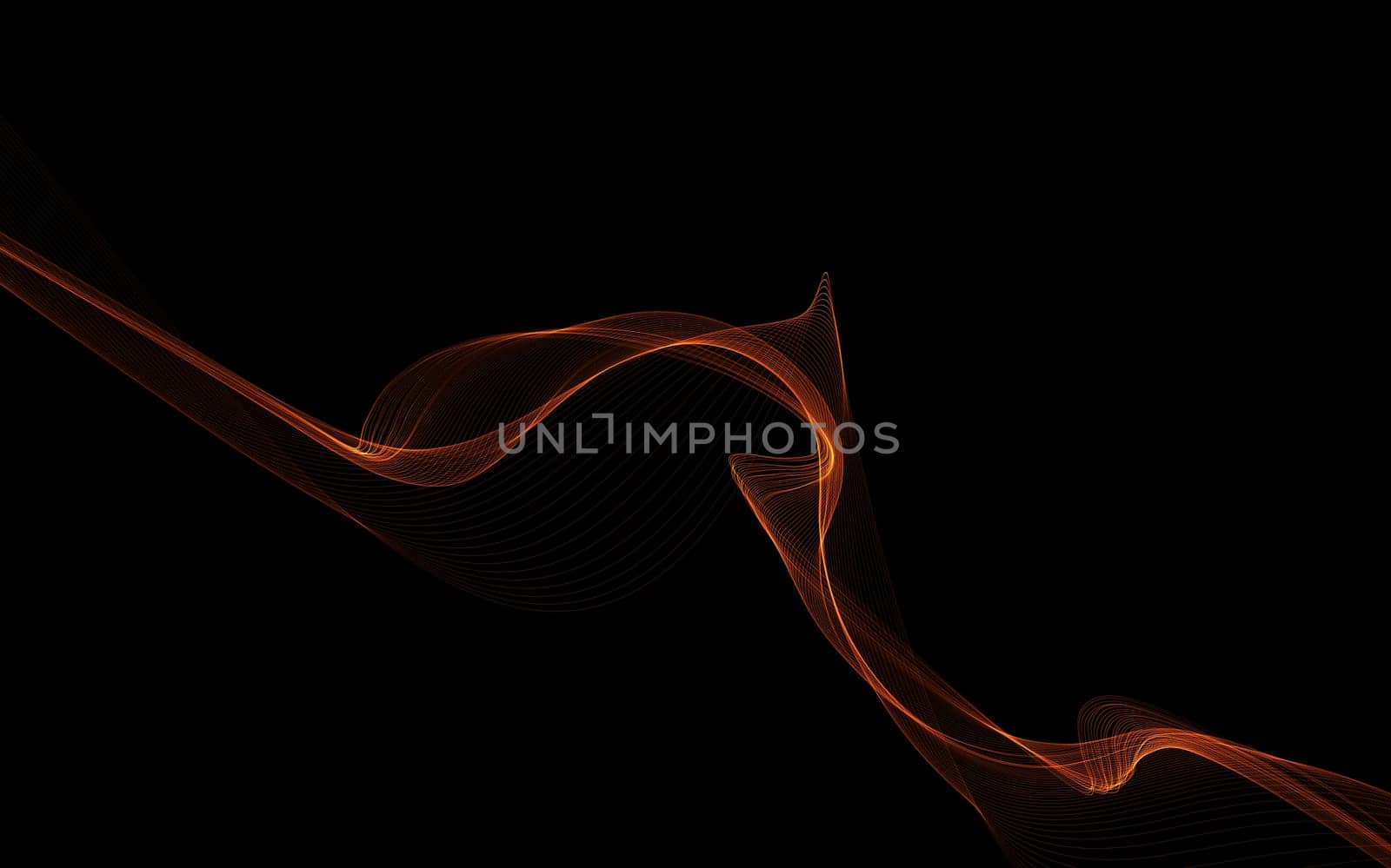 Dark abstract background with a glowing abstract waves, abstract background