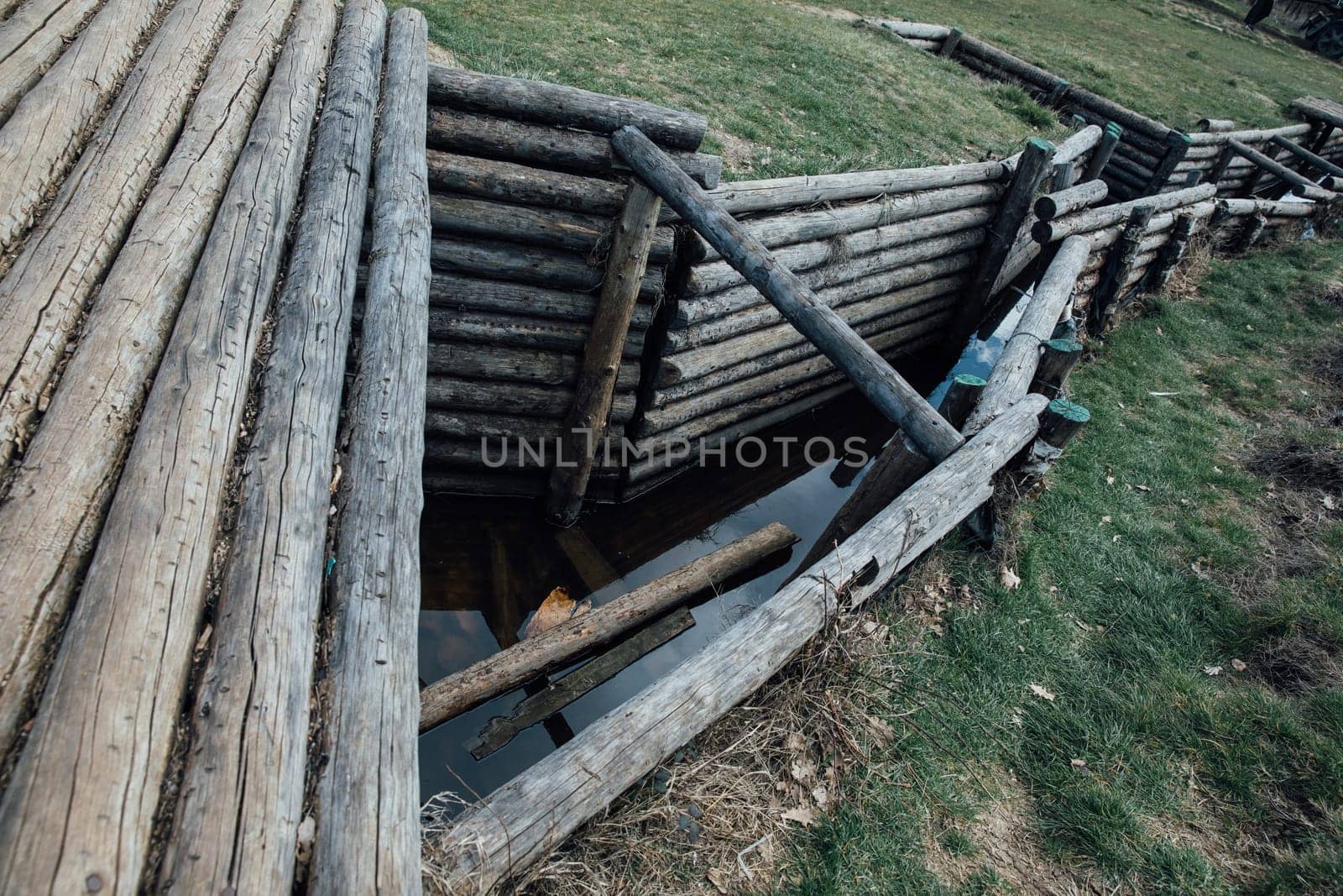 Military fortifications trenches in the ground land