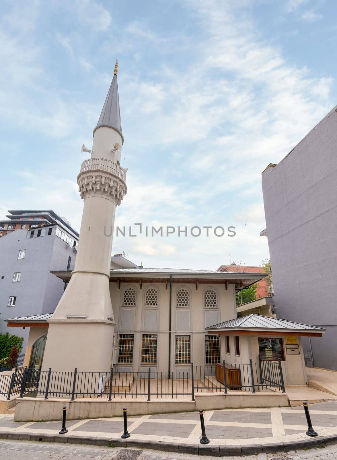 Mustafa Kavsar Baba Mosque, located at the intersection of Kartal Baba Street and Cavusdere Street, Uskudar district, built by Kavsarazade Mustafa Dede, Istanbul, Turkey