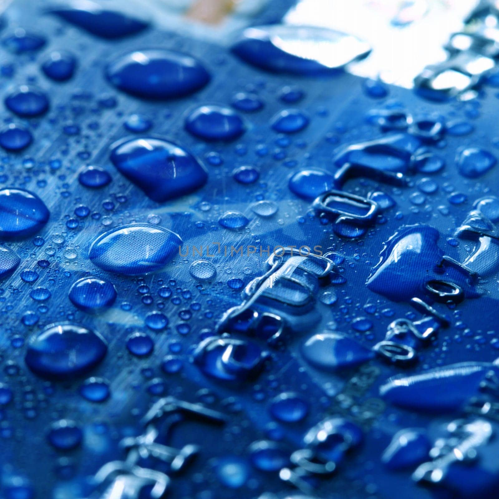clean blue waterdrops macro background
