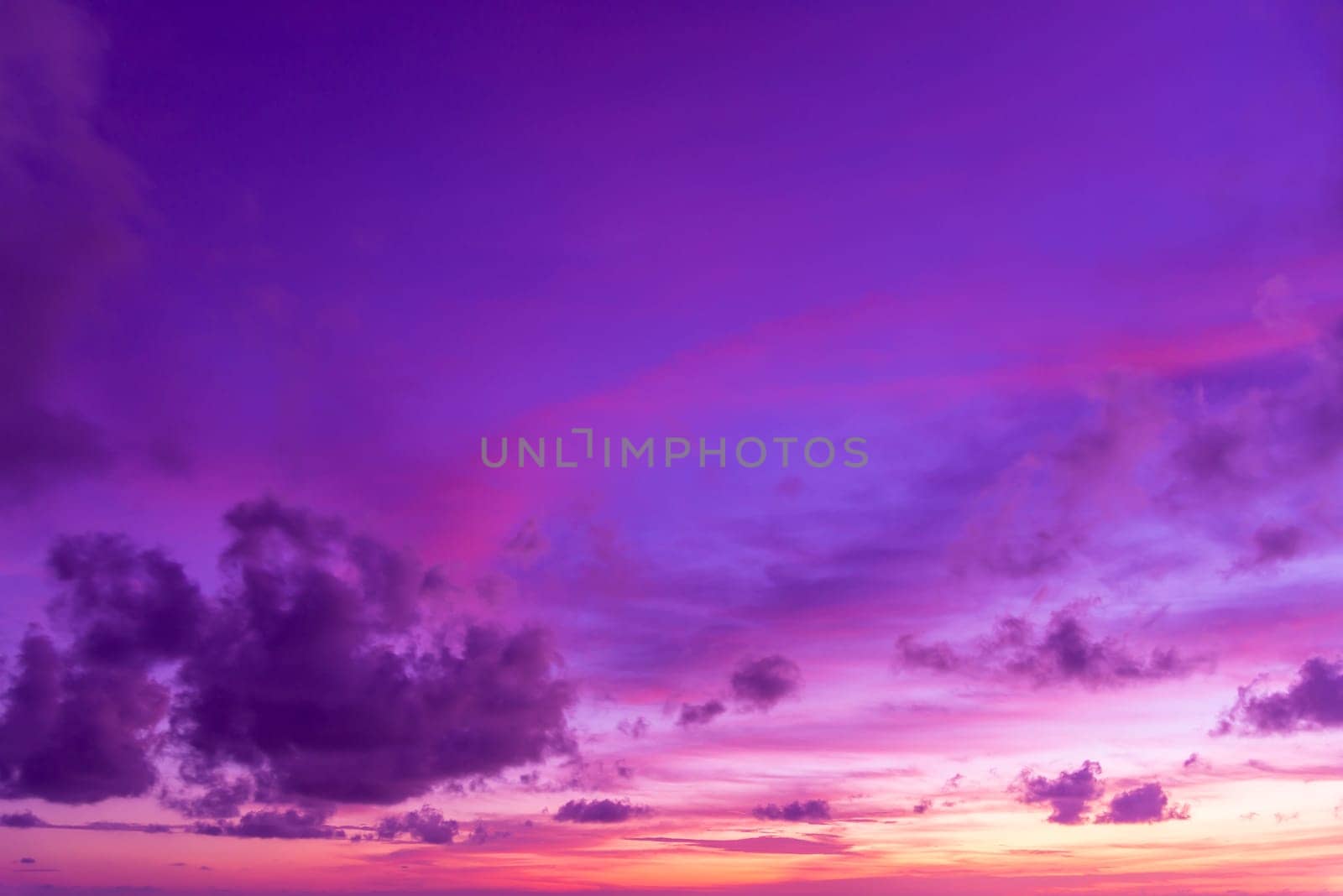 Abstract and pattern of cloud sky, Velvet violet, Velvet Purple, Trend color of the year background, Pattern of colorful cloud and sky sunset or sunrise: Dramatic sunset in twilight, Beautyful of sky
