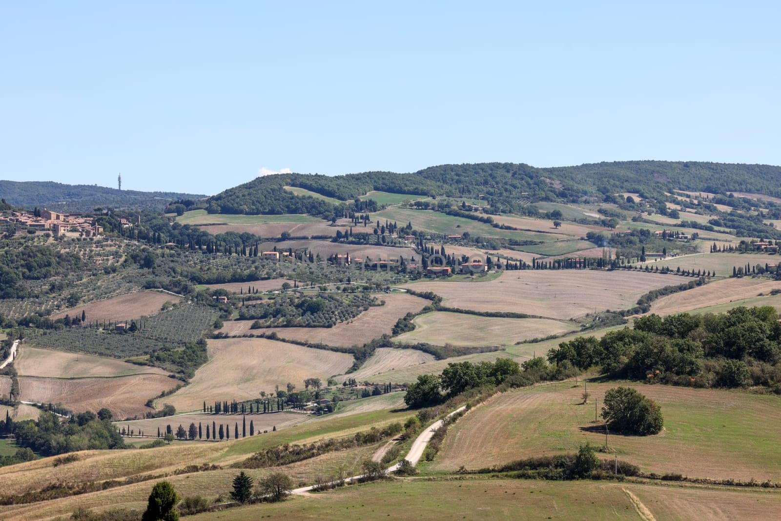 The rural landscape near Pienza in Tuscany. Italy