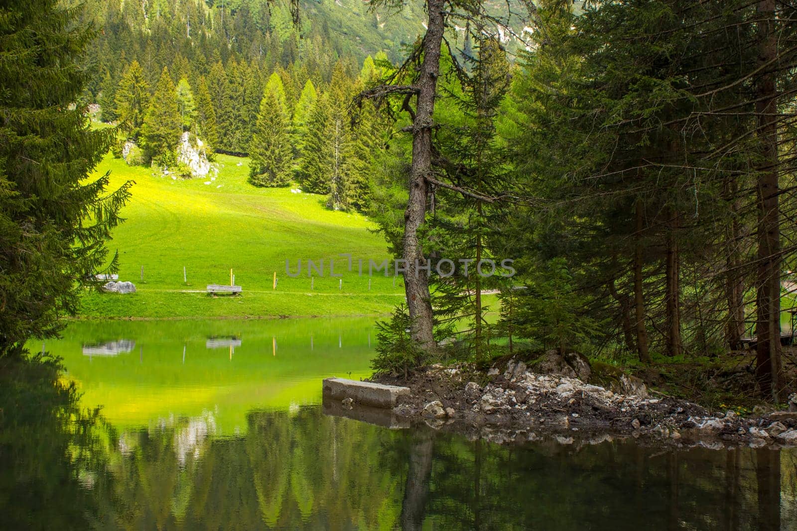 Lake in the Austrian Alps of the Dachstein region (Styria in Austria)