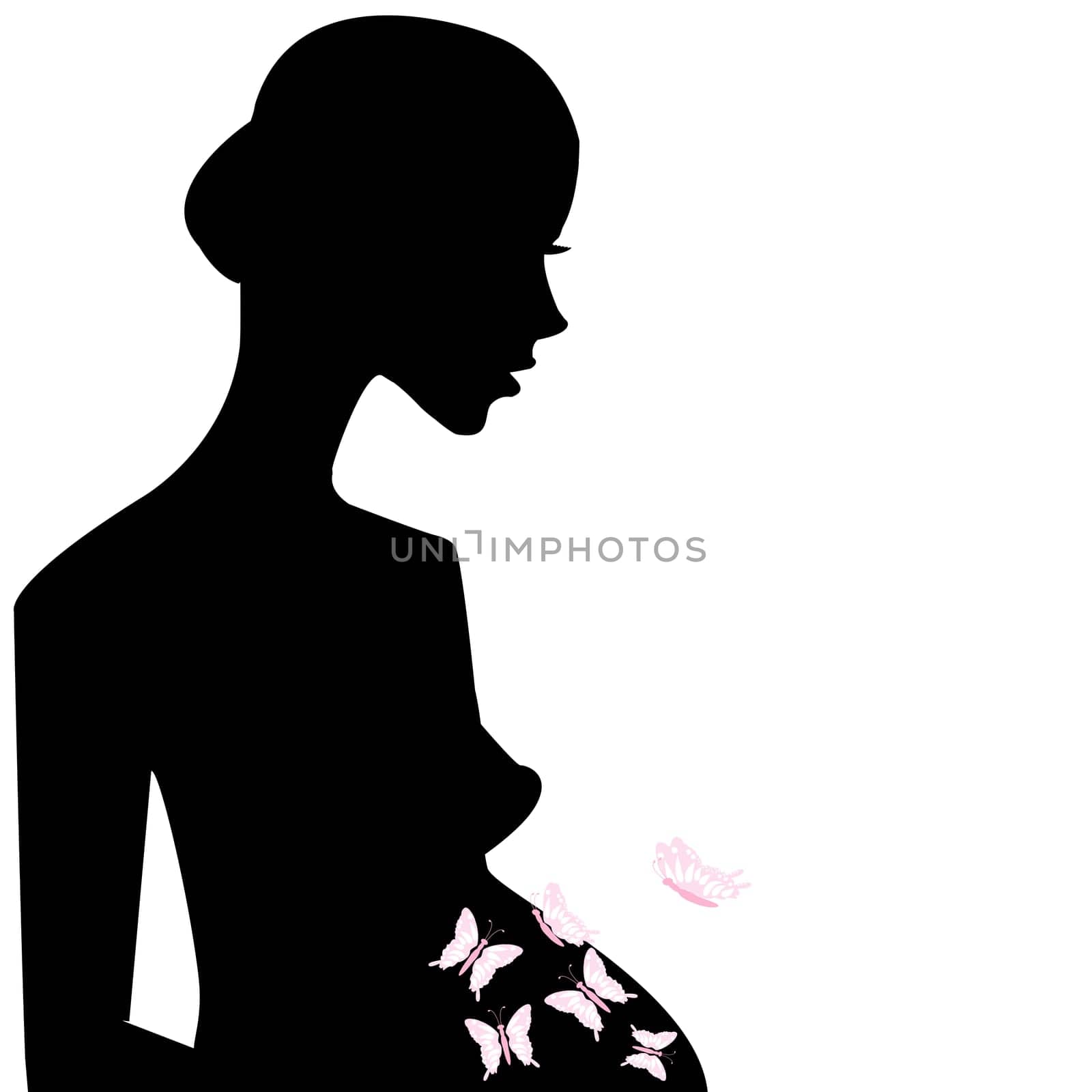 Pregnant woman feeling butterflies in her belly