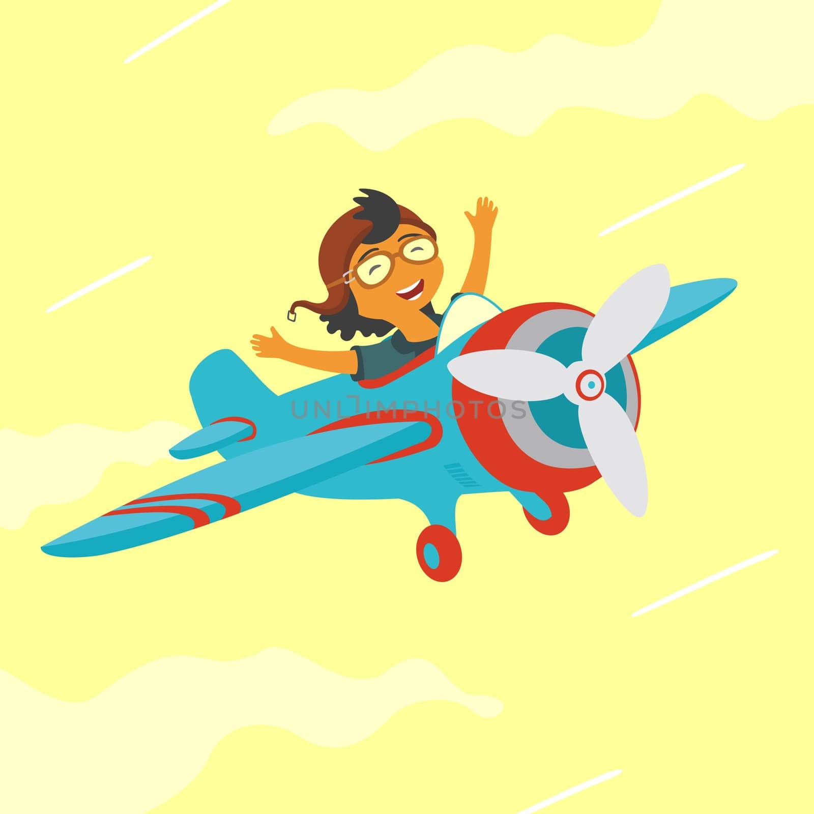 Baby Flying On a Plane eps 8 file format