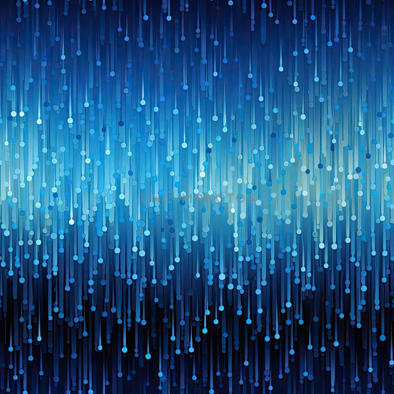 Beautiful pattern of blue technology rain falling on a dark background (tiled)