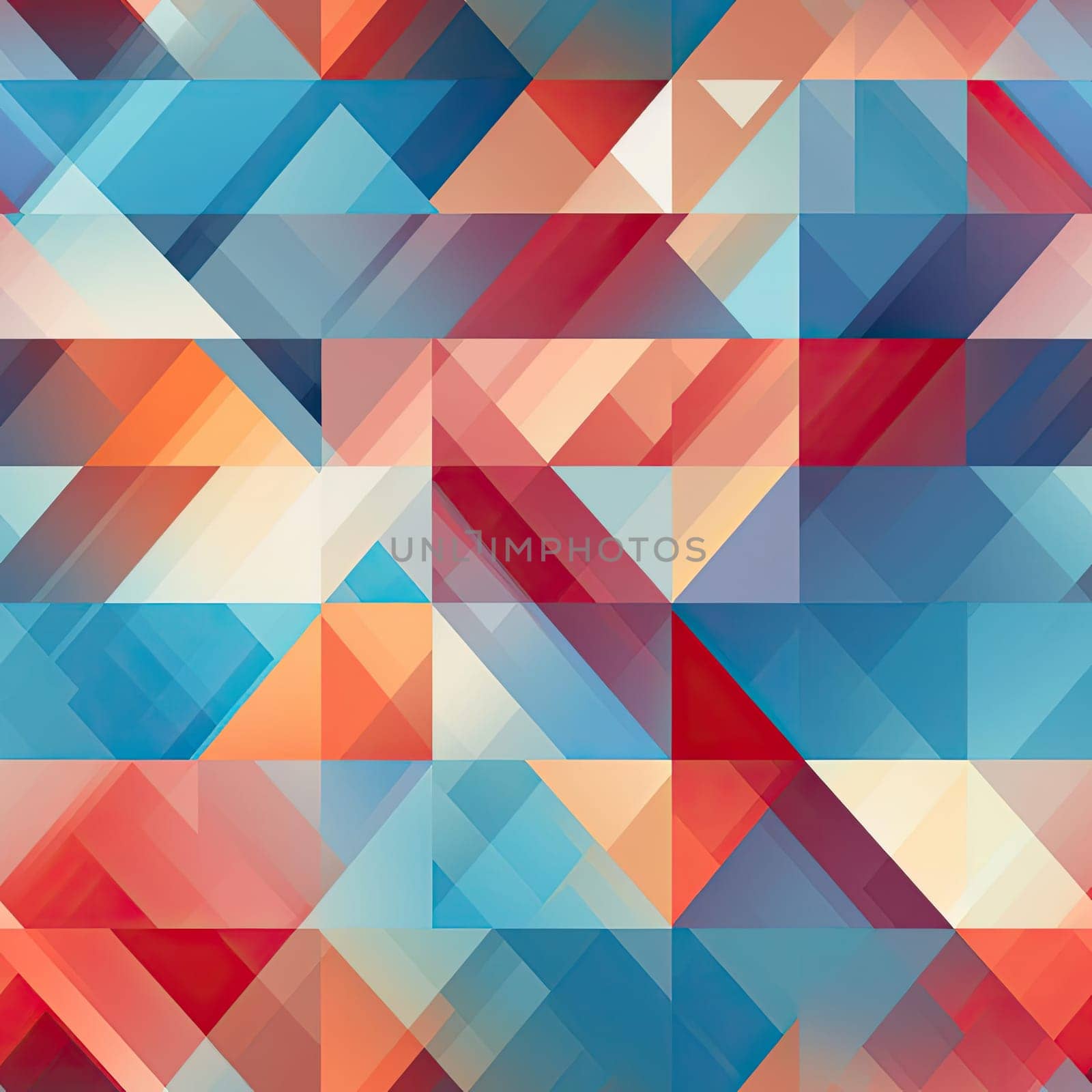 Abstract wallpaper with square triangles in bold colors (tiled)