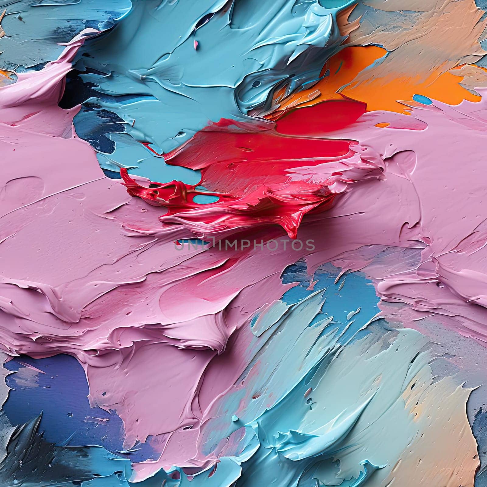 Acrylic painting with vibrant colors and multilayered texture (tiled)