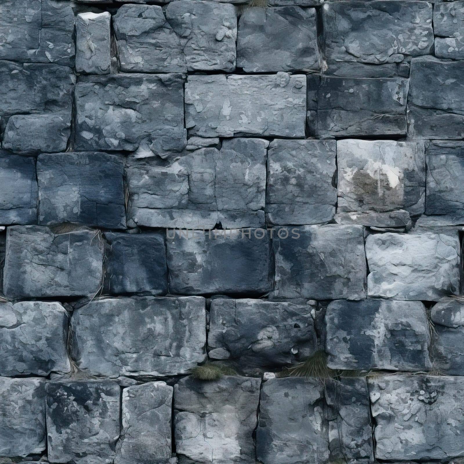 Large stone wall with gray squares and frostpunk aesthetic (tiled)