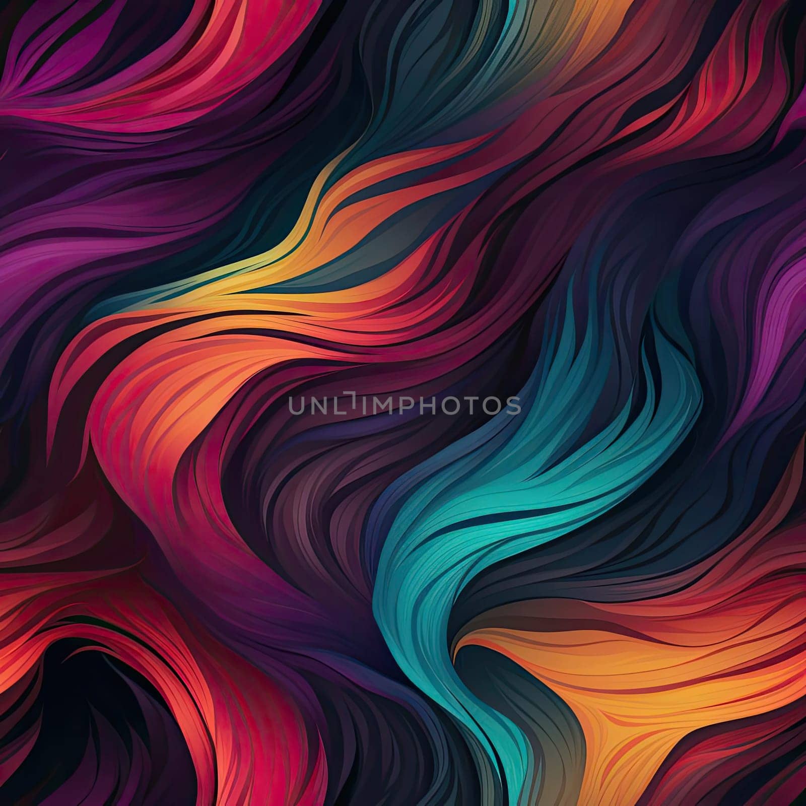 Abstract wallpaper with colorful swirls and fluid color combinations (tiled)