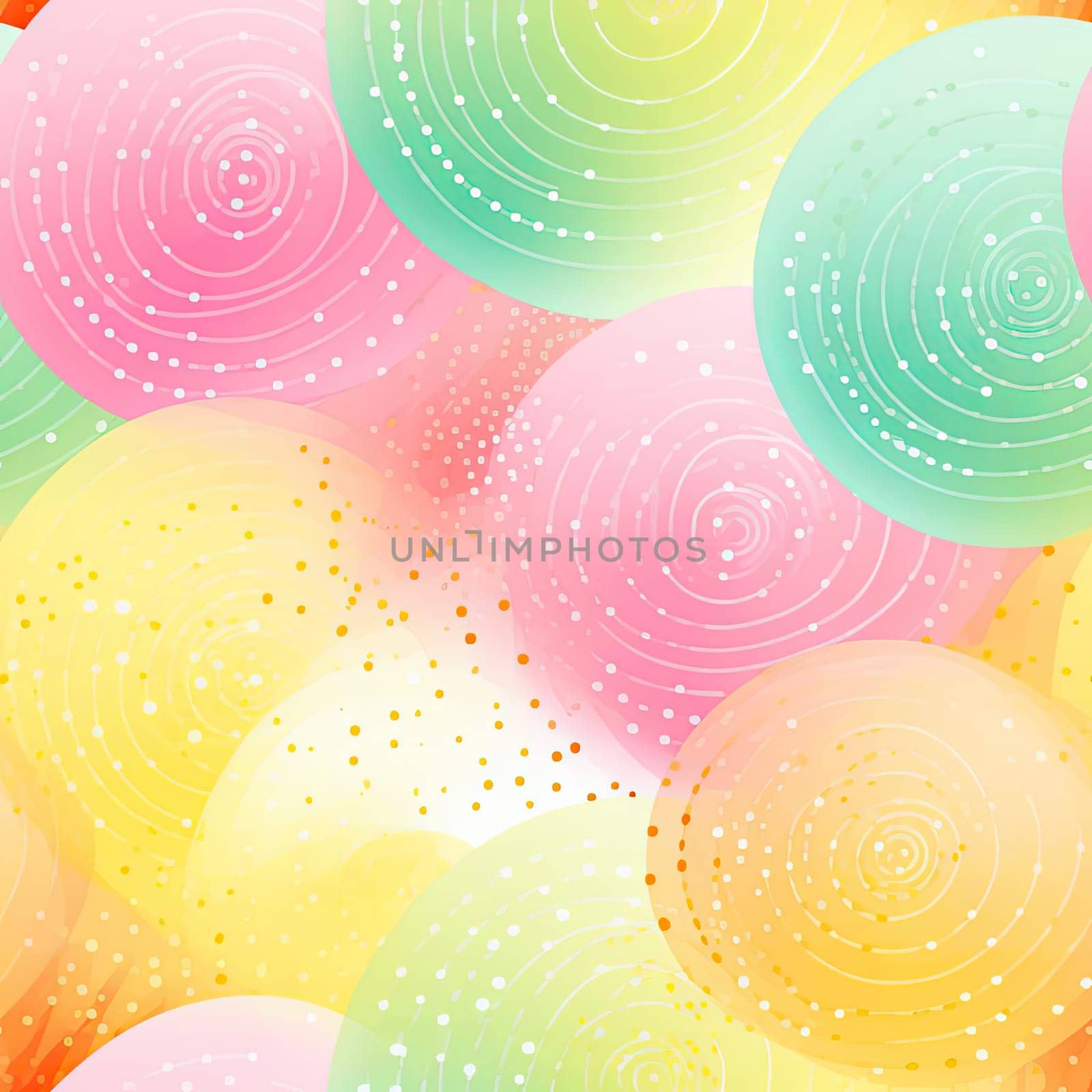 Background with colorful circles and bubbles (tiled)