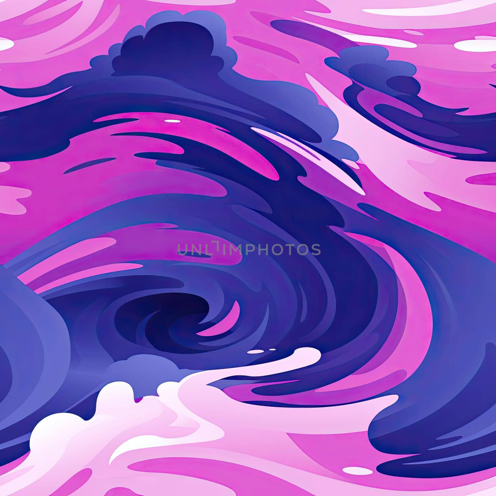 Exquisite digital illustration of pink and blue wave (tiled)