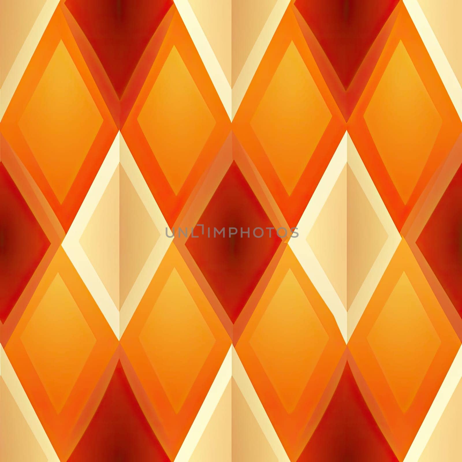 Geometric pattern of orange diamonds and squares with vibrant color gradients (tiled)