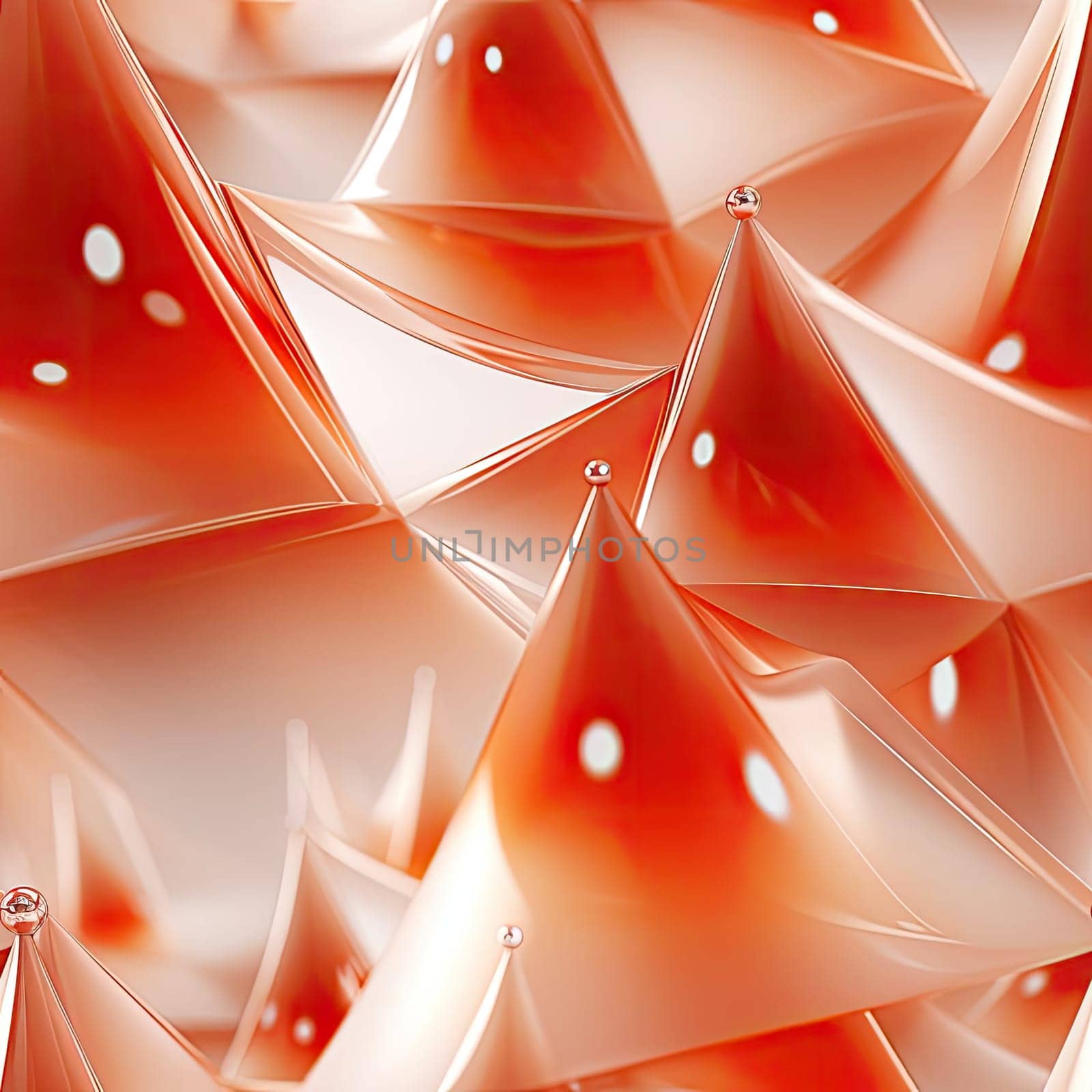 Abstract glass-like pieces in red and white (tiled)