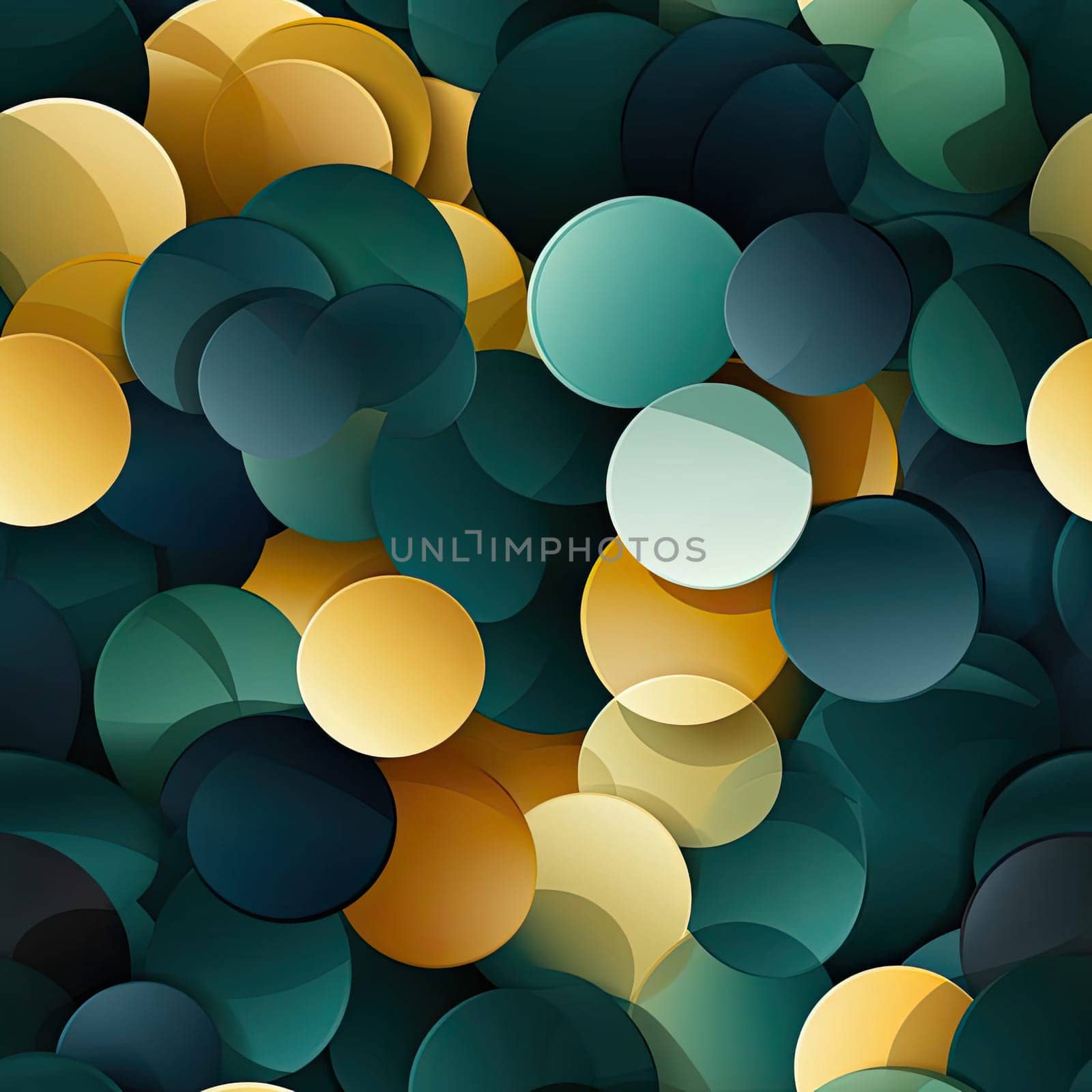 Abstract background with green, yellow, and blue circles (tiled)