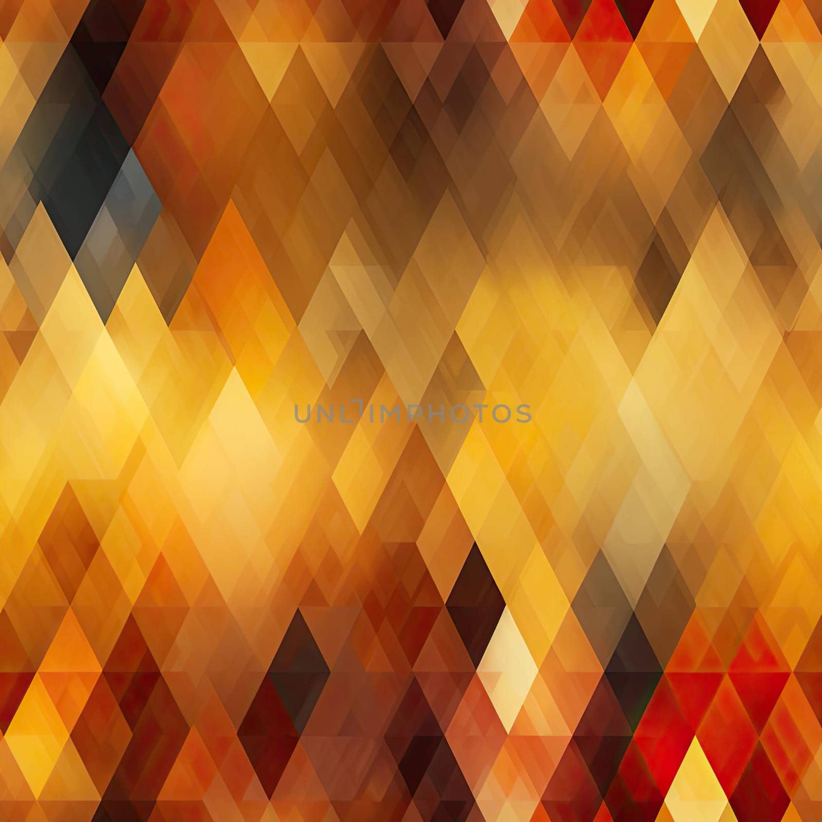 Vibrant orange and yellow geometric pattern with smokey background (tiled)