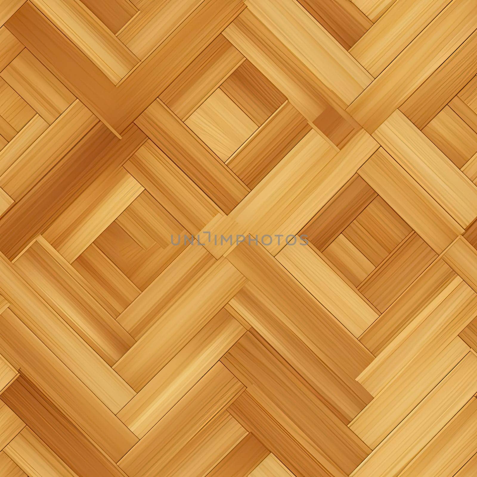 Hard-edge geometric abstraction of an elegant wooden floor texture with intricate weaving (tiled)