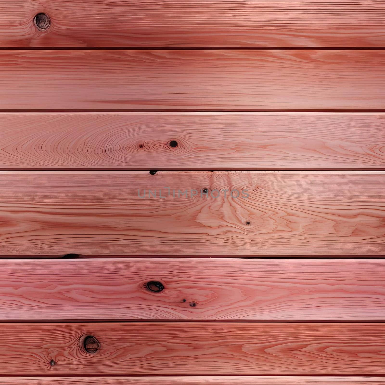 Smooth and polished red wooden wall with sōsaku hanga style (tiled)