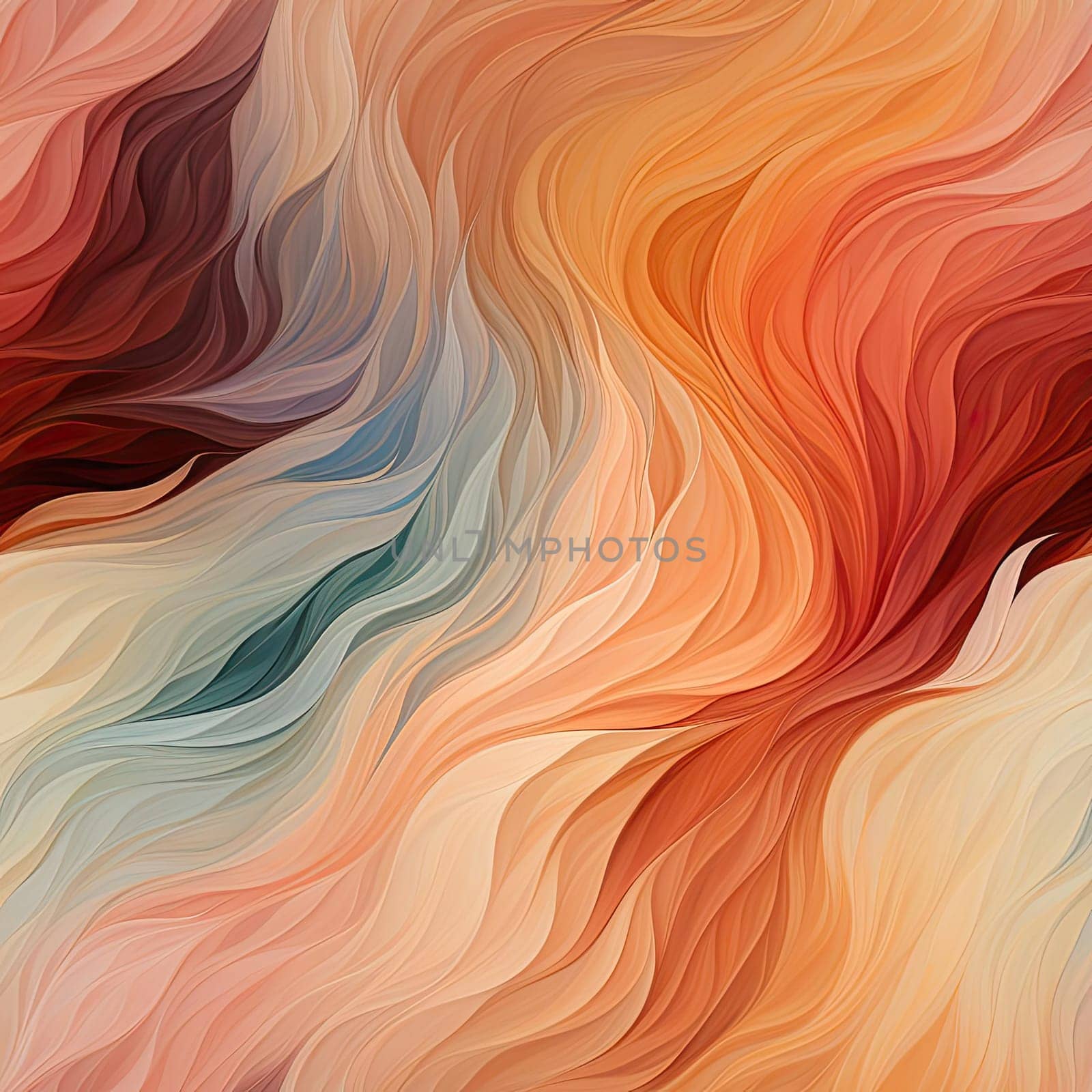 Colorful and flowing wavy wallpaper with warm tones (tiled)
