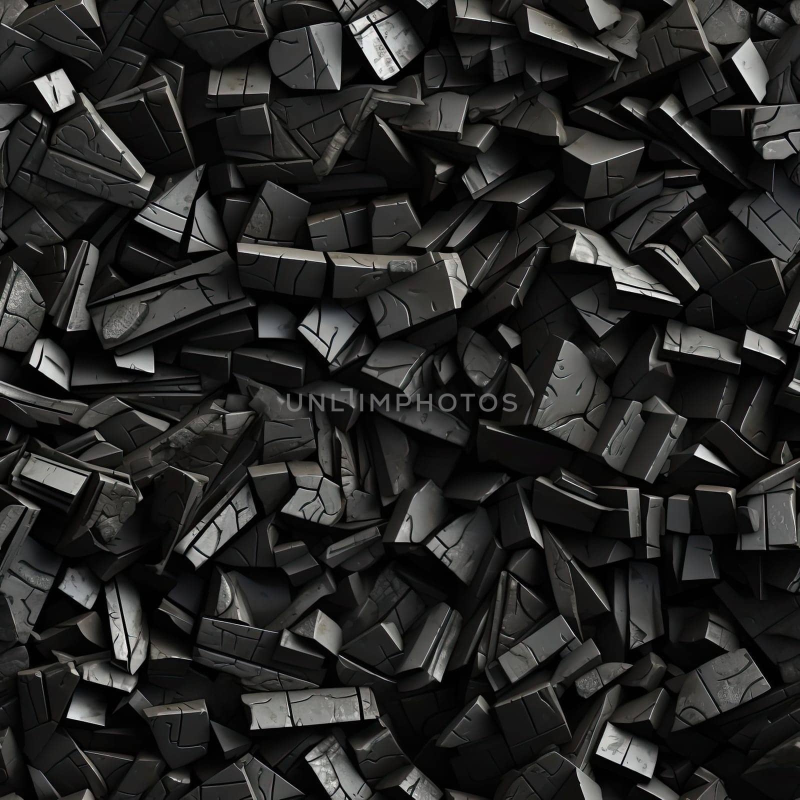 Black charcoal background and texture with rugged appearance (tiled)