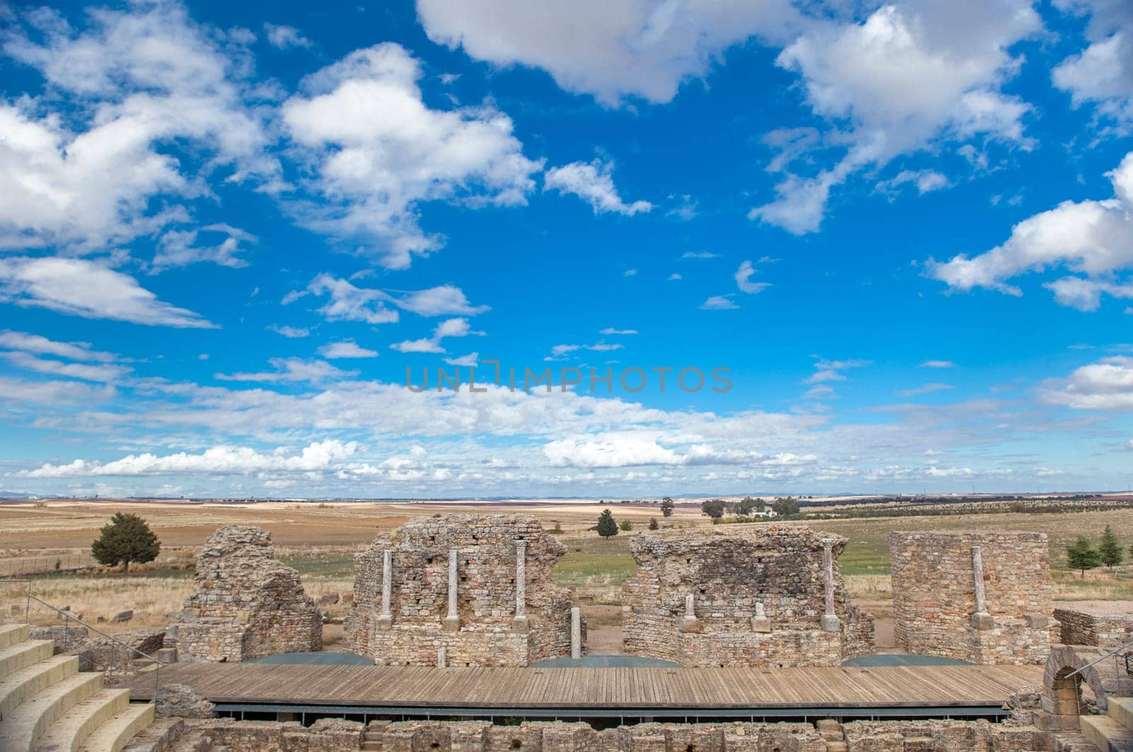 Roman Theatre of Regina Turdulorum. Casas de Reina, Badajoz, Spain. Overview