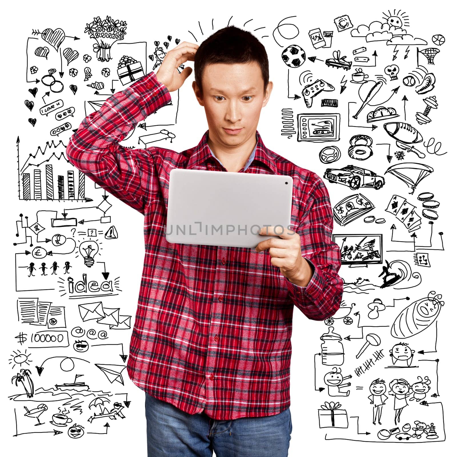 Young man life concept, lifestyle, sport, love, family, relations and children