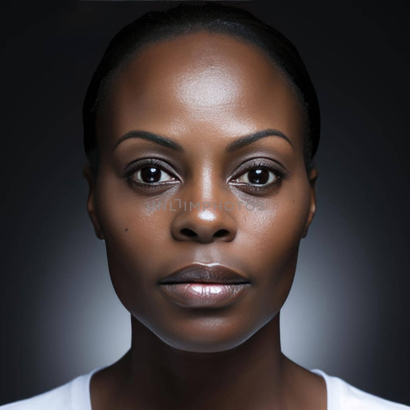 Photorealistic portrait of a beautiful African woman