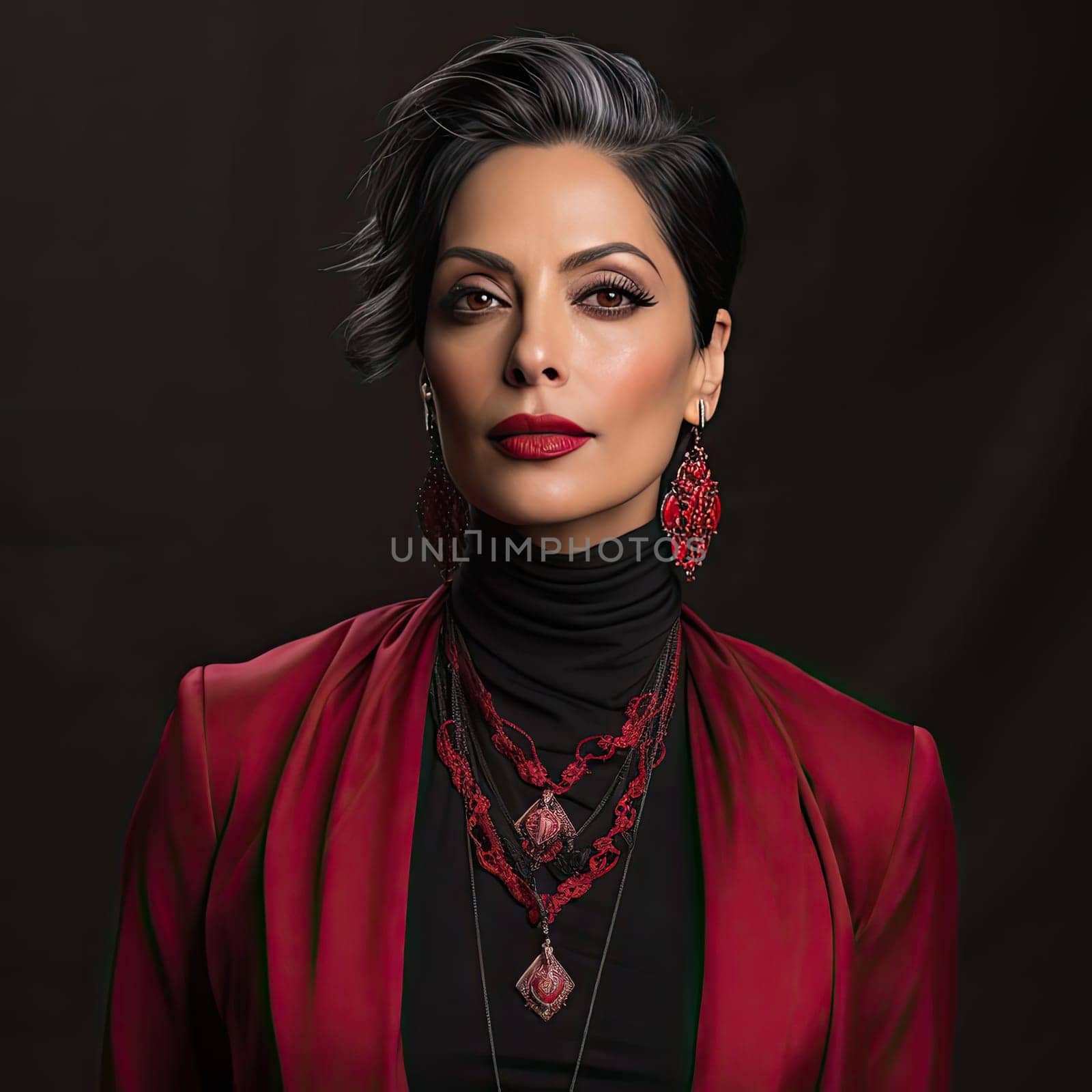 Models in designer outfits with vibrant and modern elements
