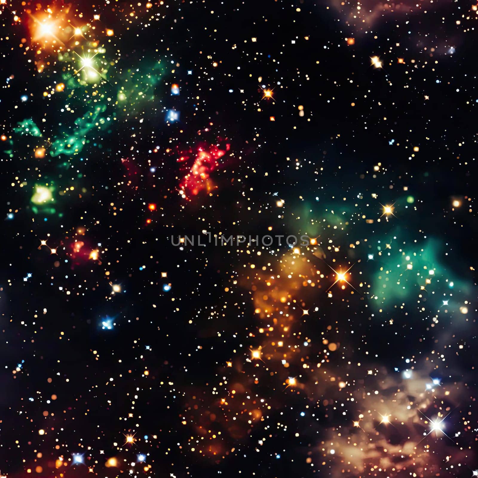 NASA's vibrant image of colored stars and galaxies (tiled)
