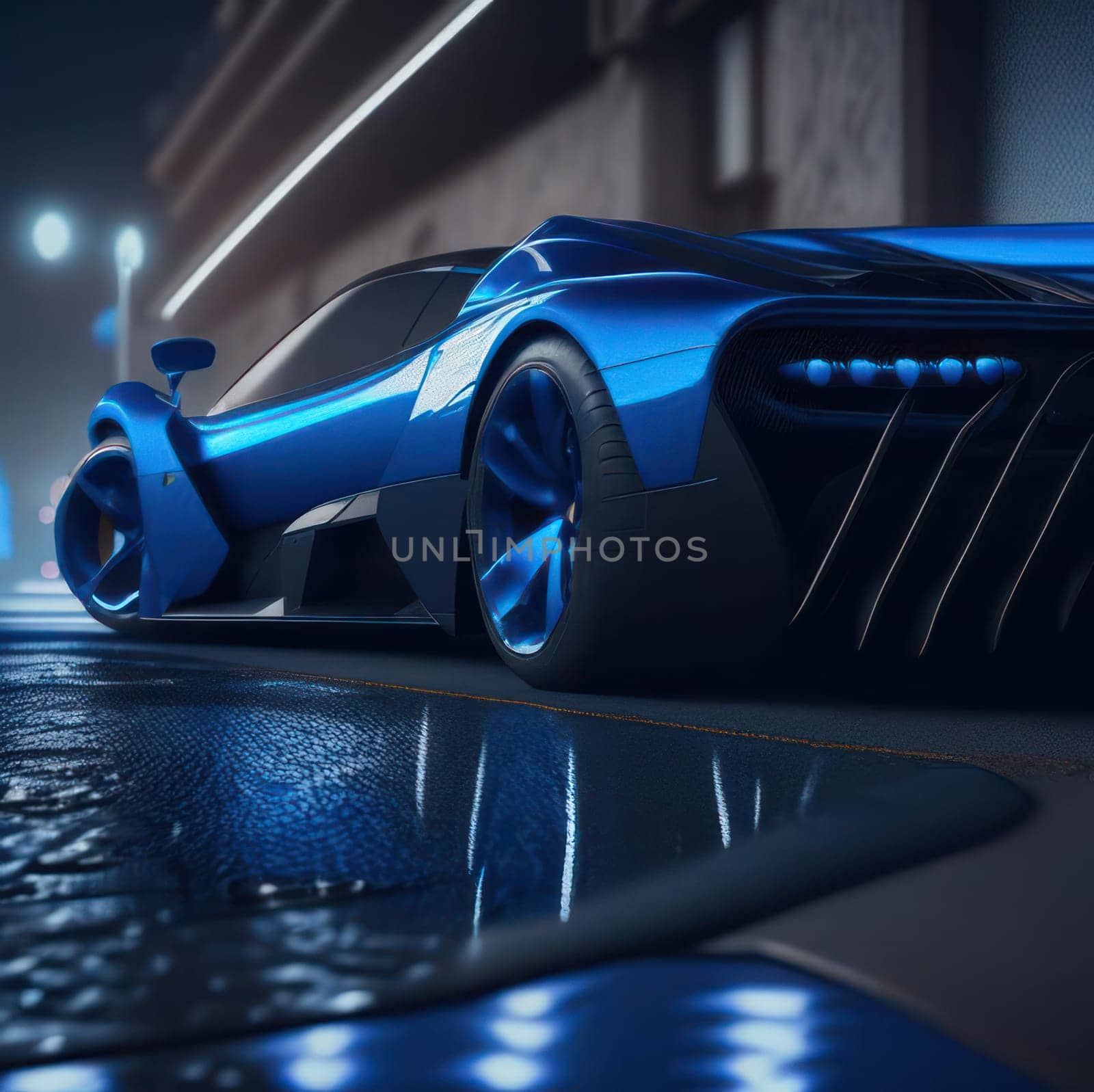 The Blue Car. Image created by AI