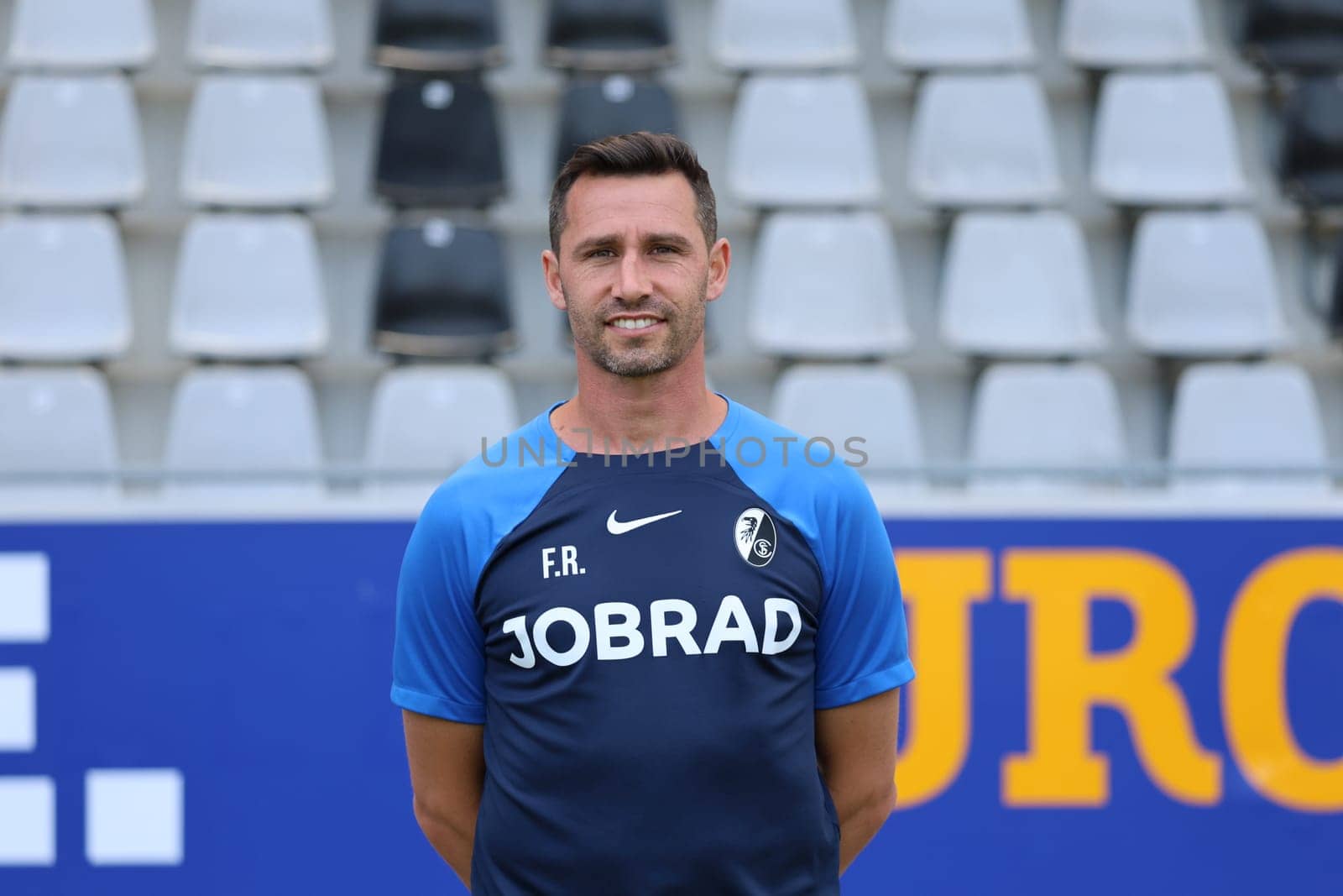Liaison coach Felix Roth (SC Freiburg II / U23) at the team photo SC Freiburg II - U23 - Season 2023/24 -