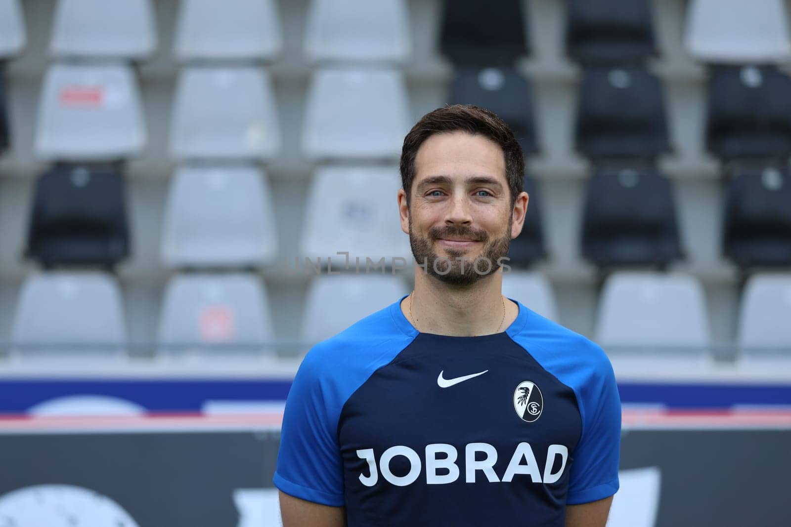 Nikos Karvouniaris (team doctor) at the team photo SC Freiburg II - U23 - Season 2023/24