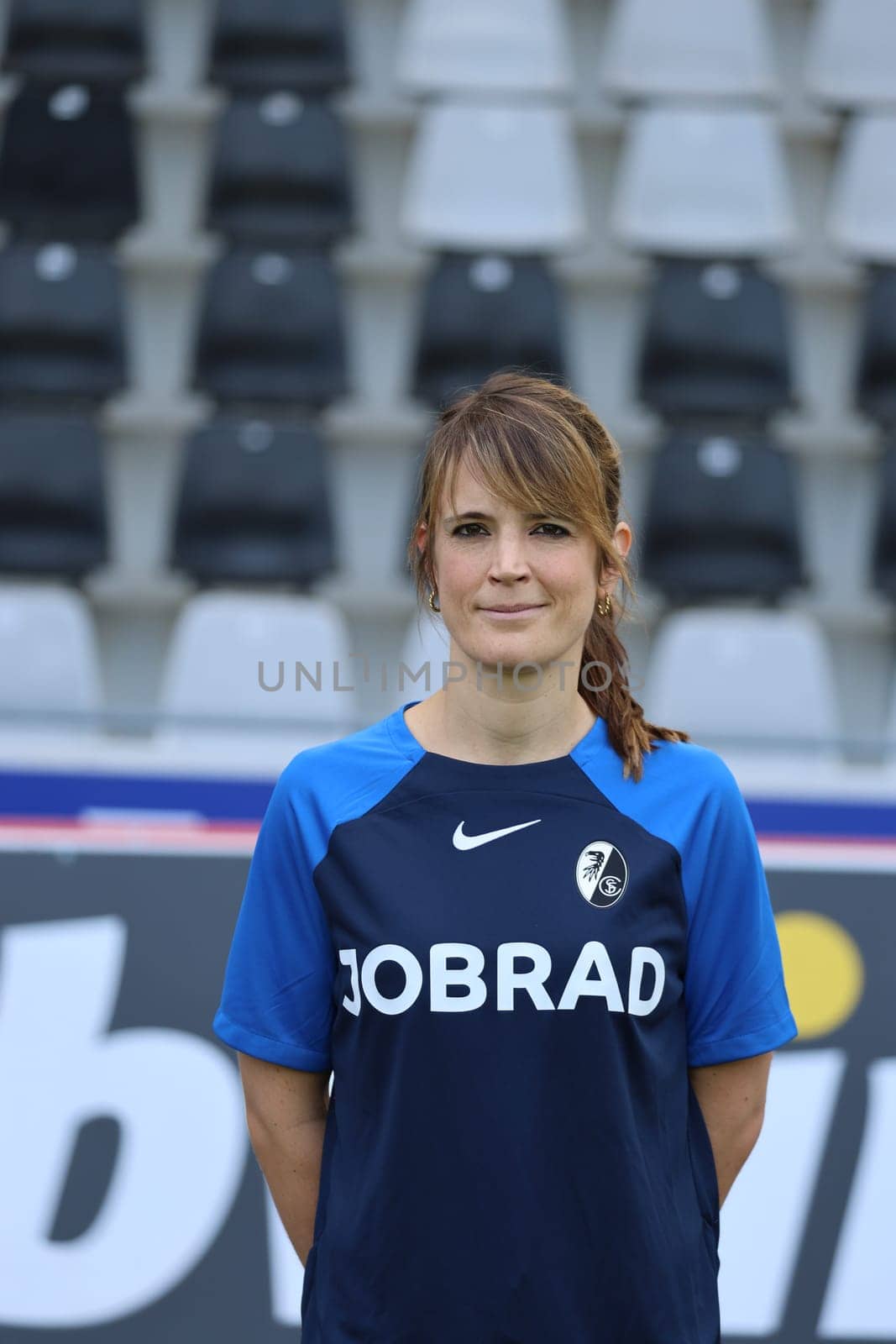 Dr. Lisa Bode (team doctor) at the team photo SC Freiburg II - U23 - Season 2023/24