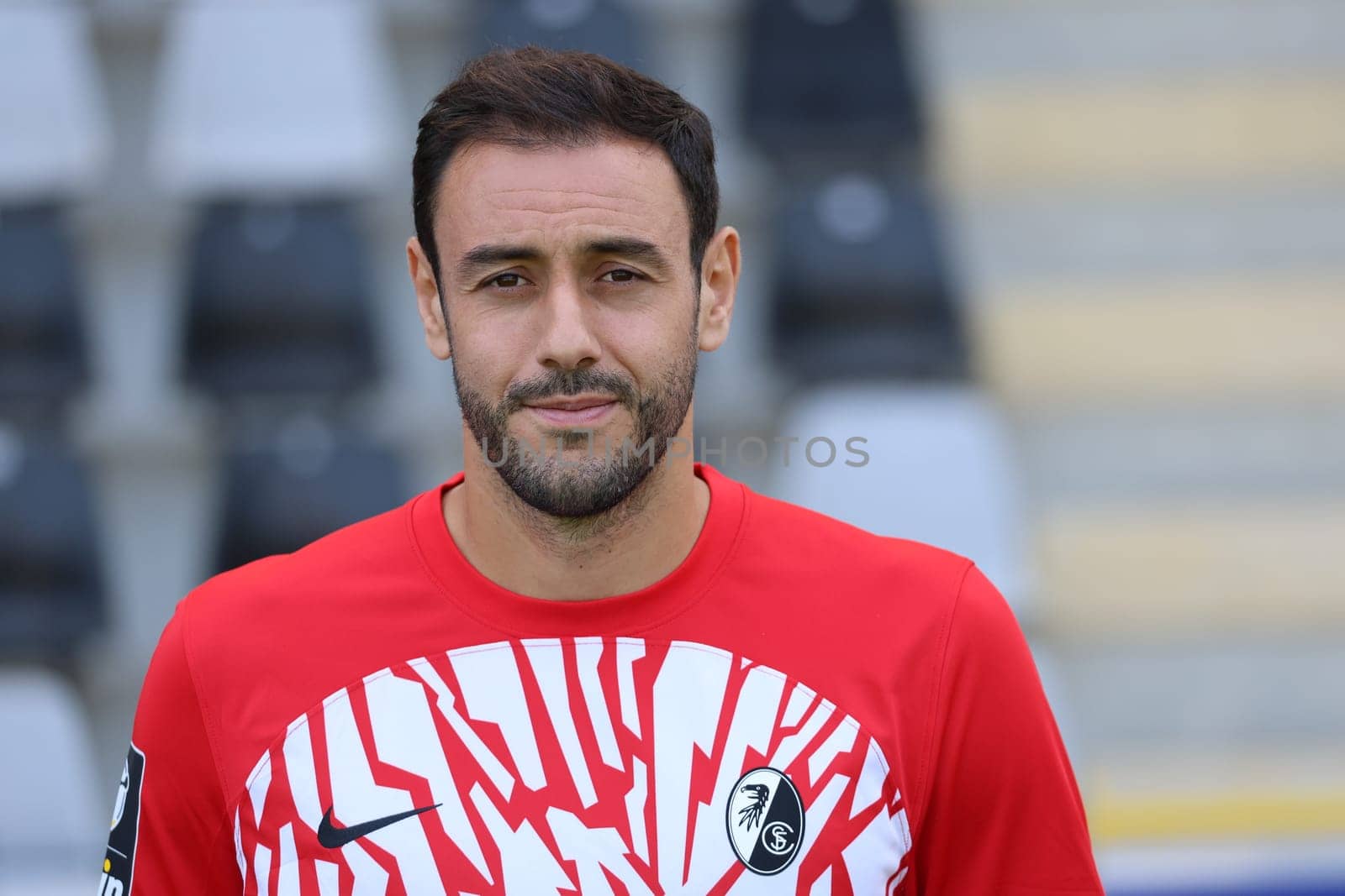 Hamadi Al Ghaddioui (SC Freiburg II / U23) at the team photo SC Freiburg II - U23 - Season 2023/24 -