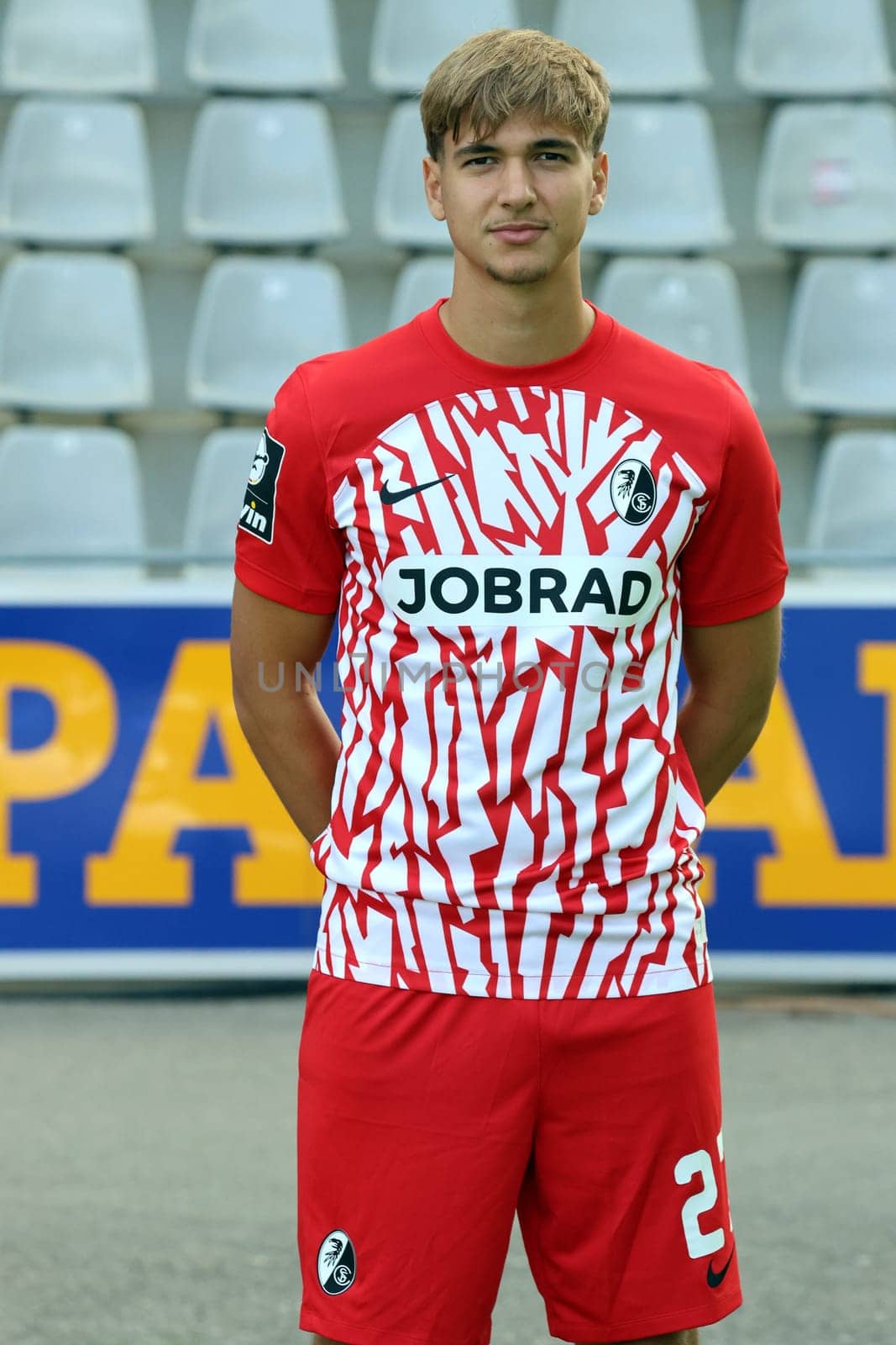 Felix Allgaier (SC Freiburg II / U23) at the team photo SC Freiburg II - U23 - Season 2023/24