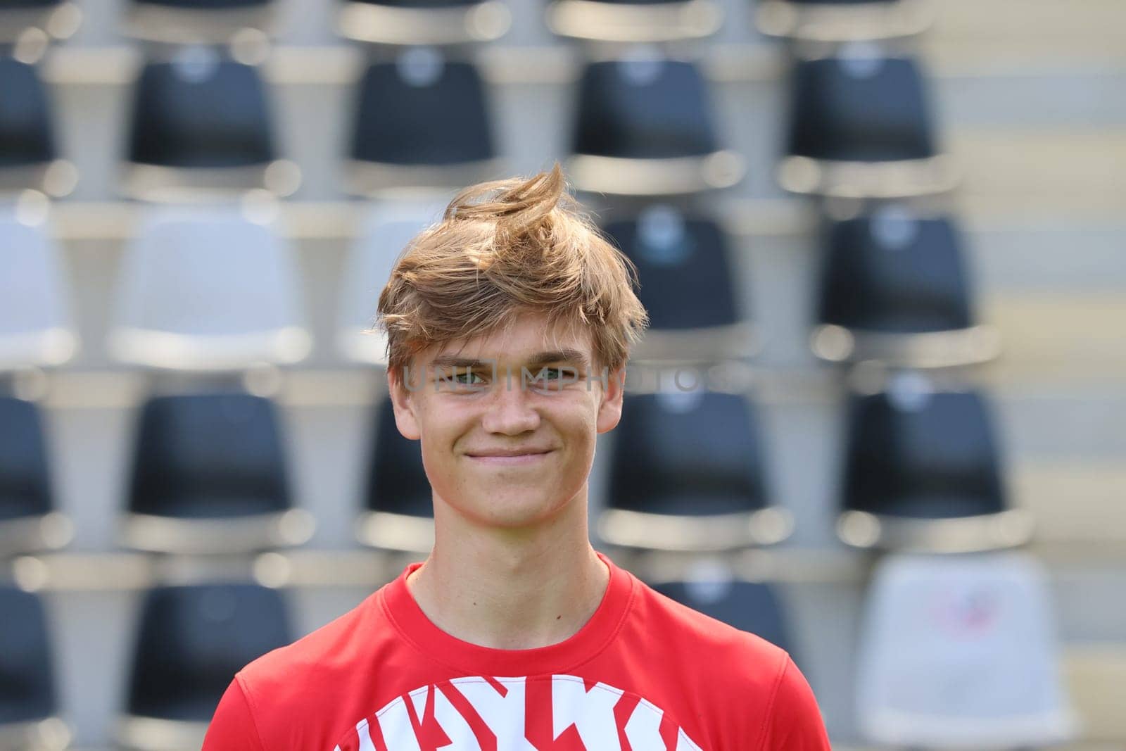 Oscar Wiklöf (SC Freiburg II / U23) at the team photo SC Freiburg II - U23 - Season 2023/24